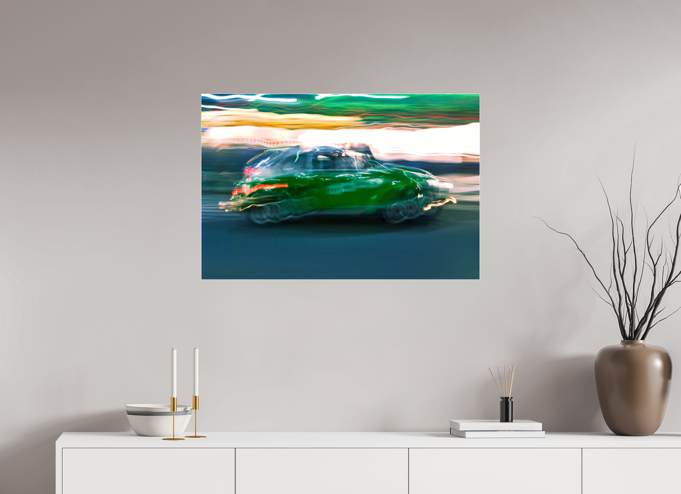 90 x 60 cm, Acrylic glossy 4mm Taxi driver D-MX