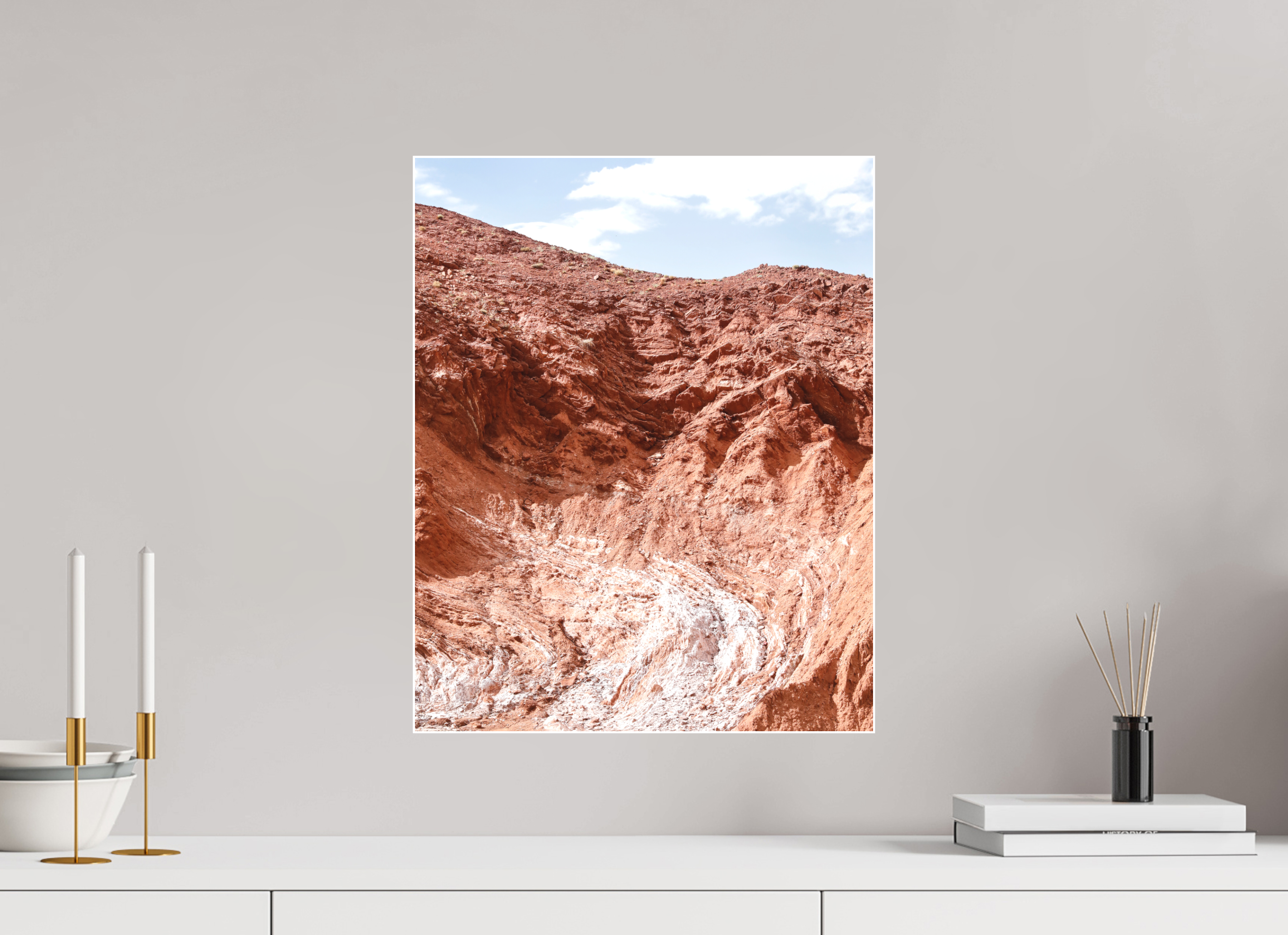 40 x 50 cm, Acrylic matt 2mm - Alu Slime Frame - white Atlas, Marocco 3