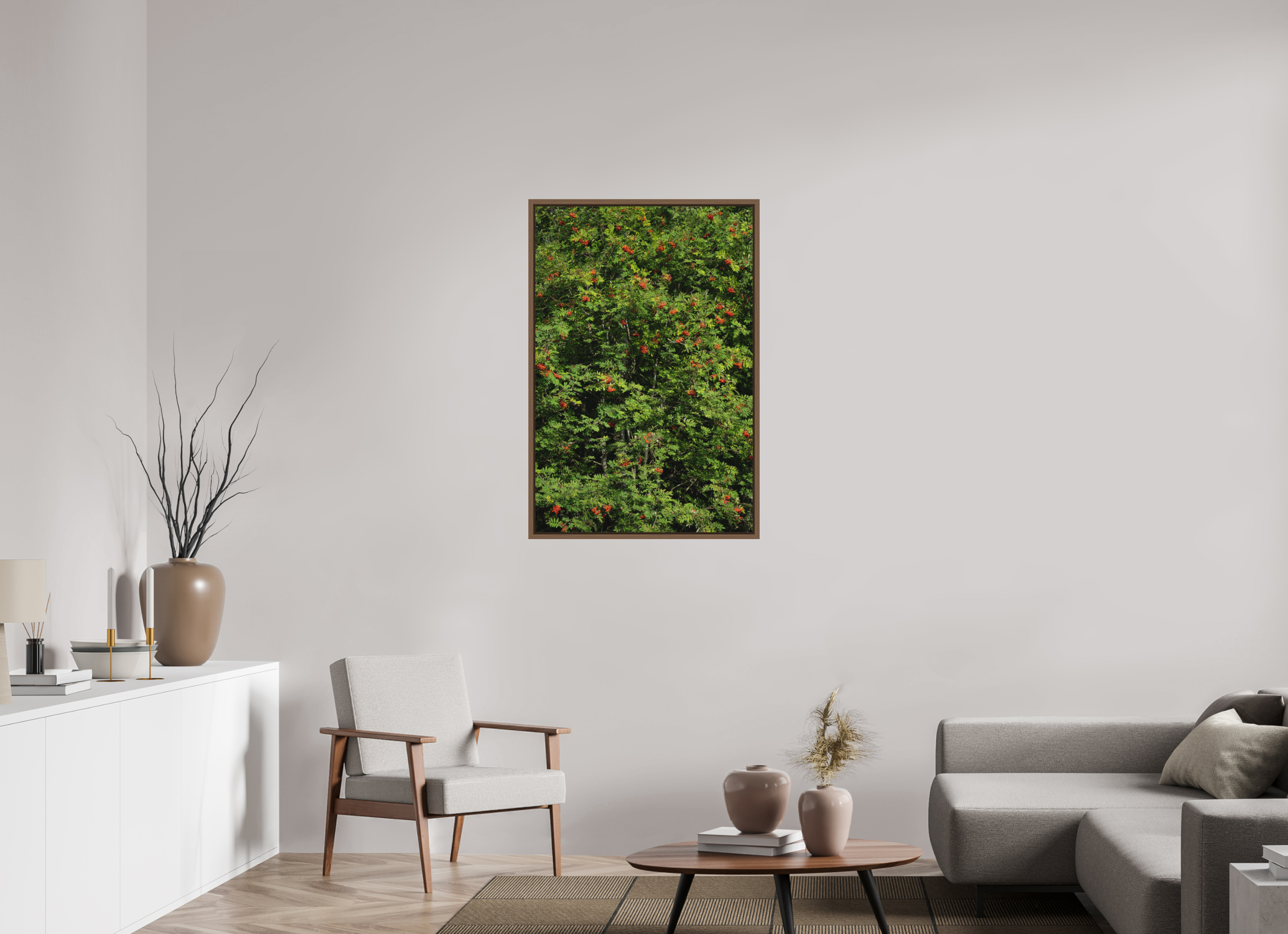 70 x 105 cm, Fine Art Print - Infinity Rag Photo 2 - Ame case 15mm - walnut Red Dots