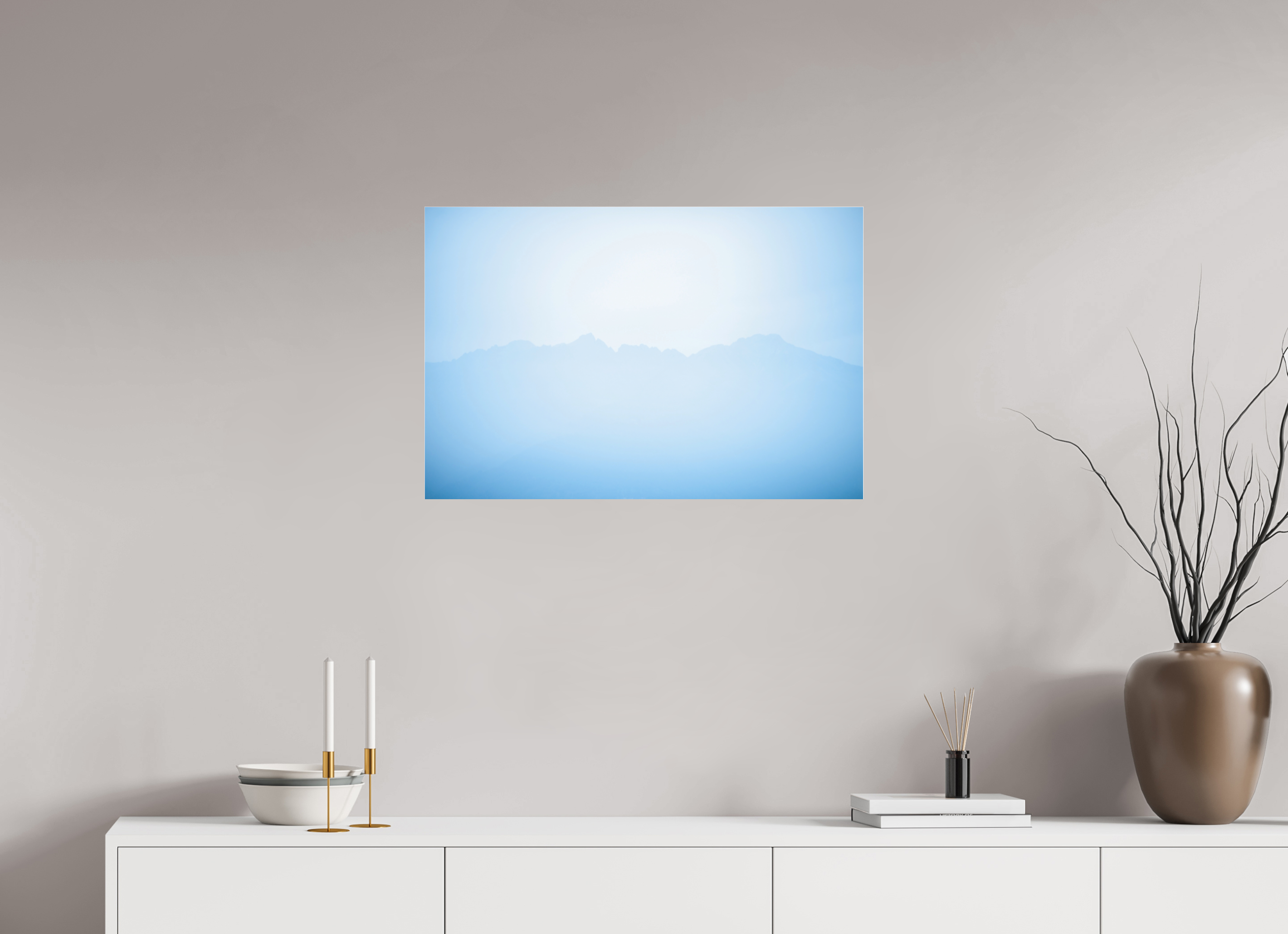 75 x 50 cm, Acrylic Matt 2mm Mountains of Como Lac