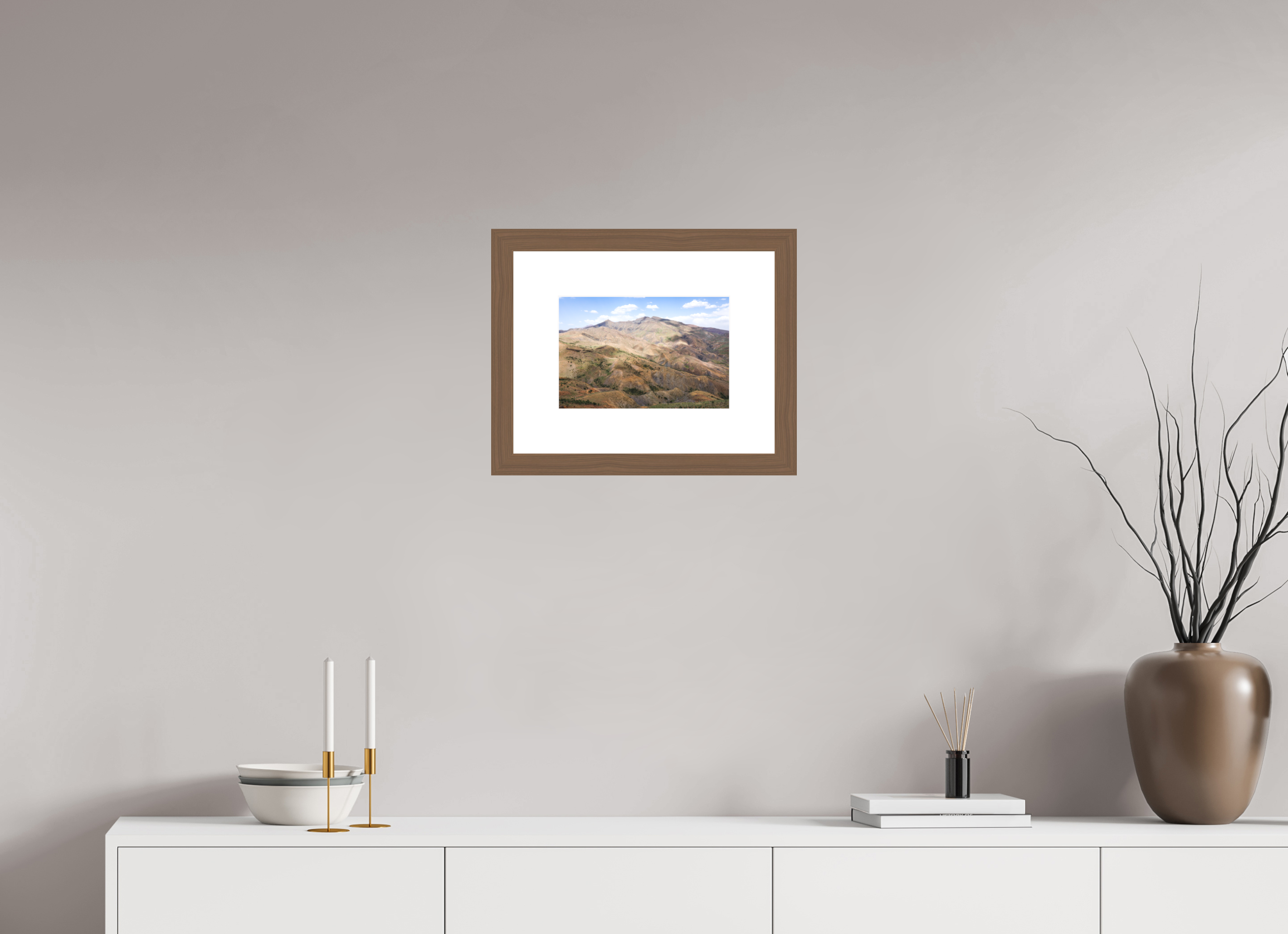 30 x 20 cm, Fine Art Print - Infinity Rag Photo 2 - PP 8cm - Walnut Frame 40mm Atlas from Marocco