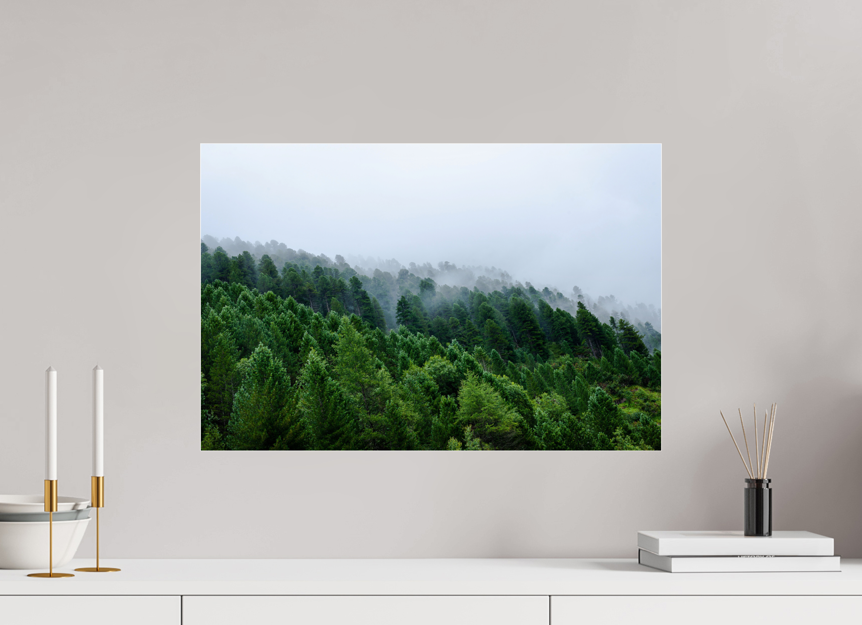60 x 40 cm, Acrylic glossy 2mm Trees lined slope 2