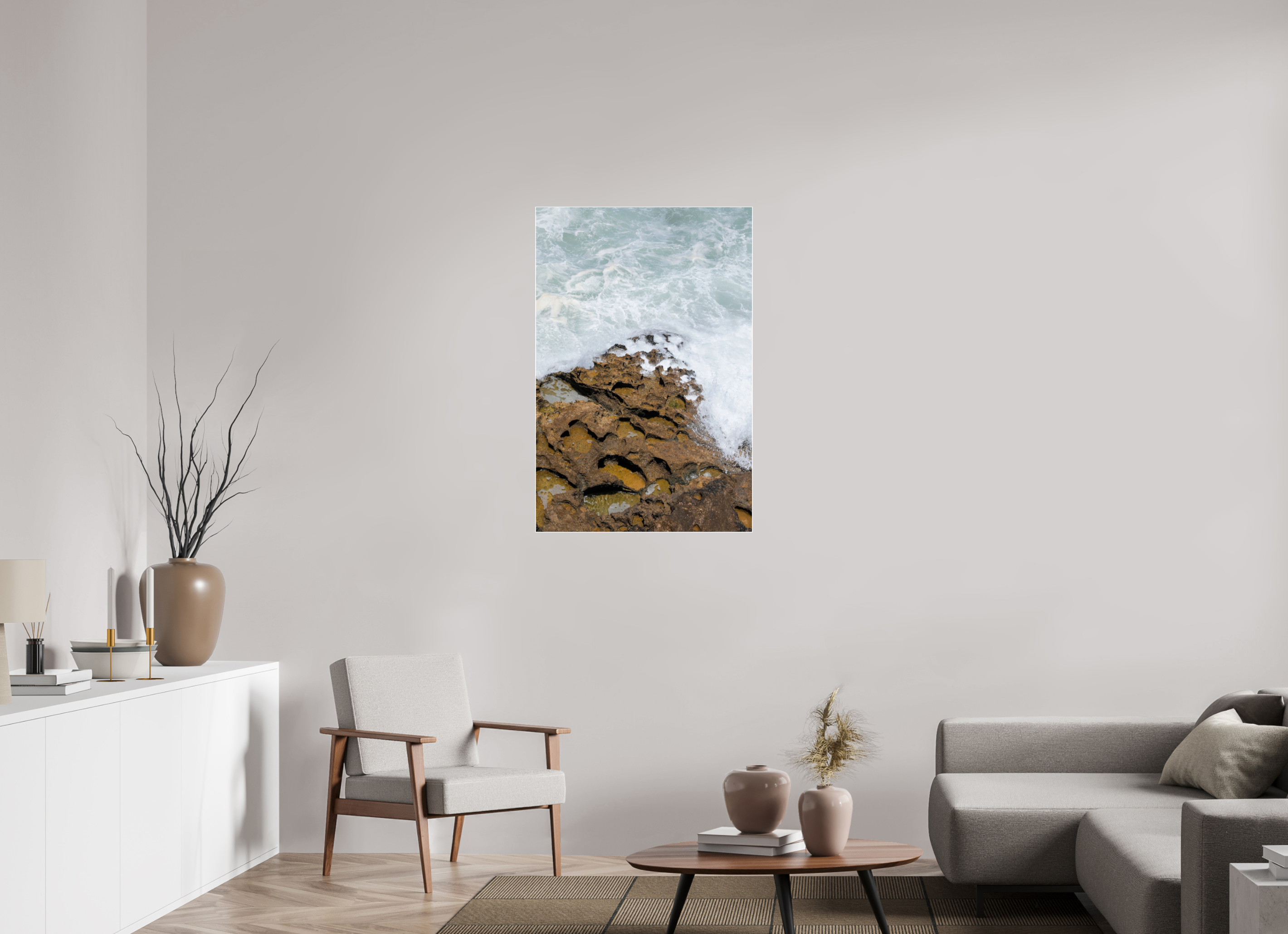 70 x 105 cm, Acrylic glossy 2mm - Alu Slime Frame - white Earth & Sea (Kopie)