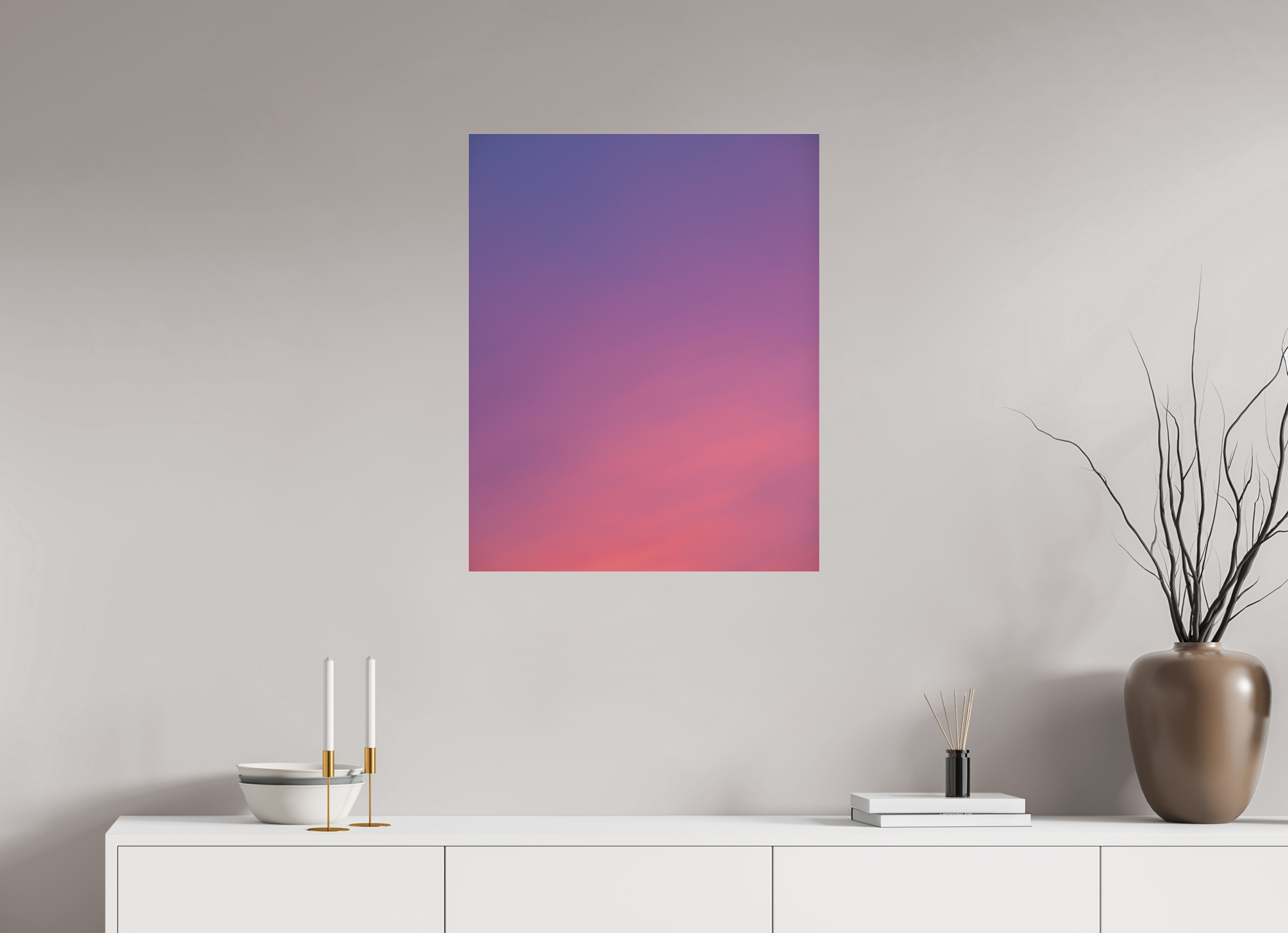 60 x 75 cm, Acrylic glossy 2mm Sunset in Hamburg