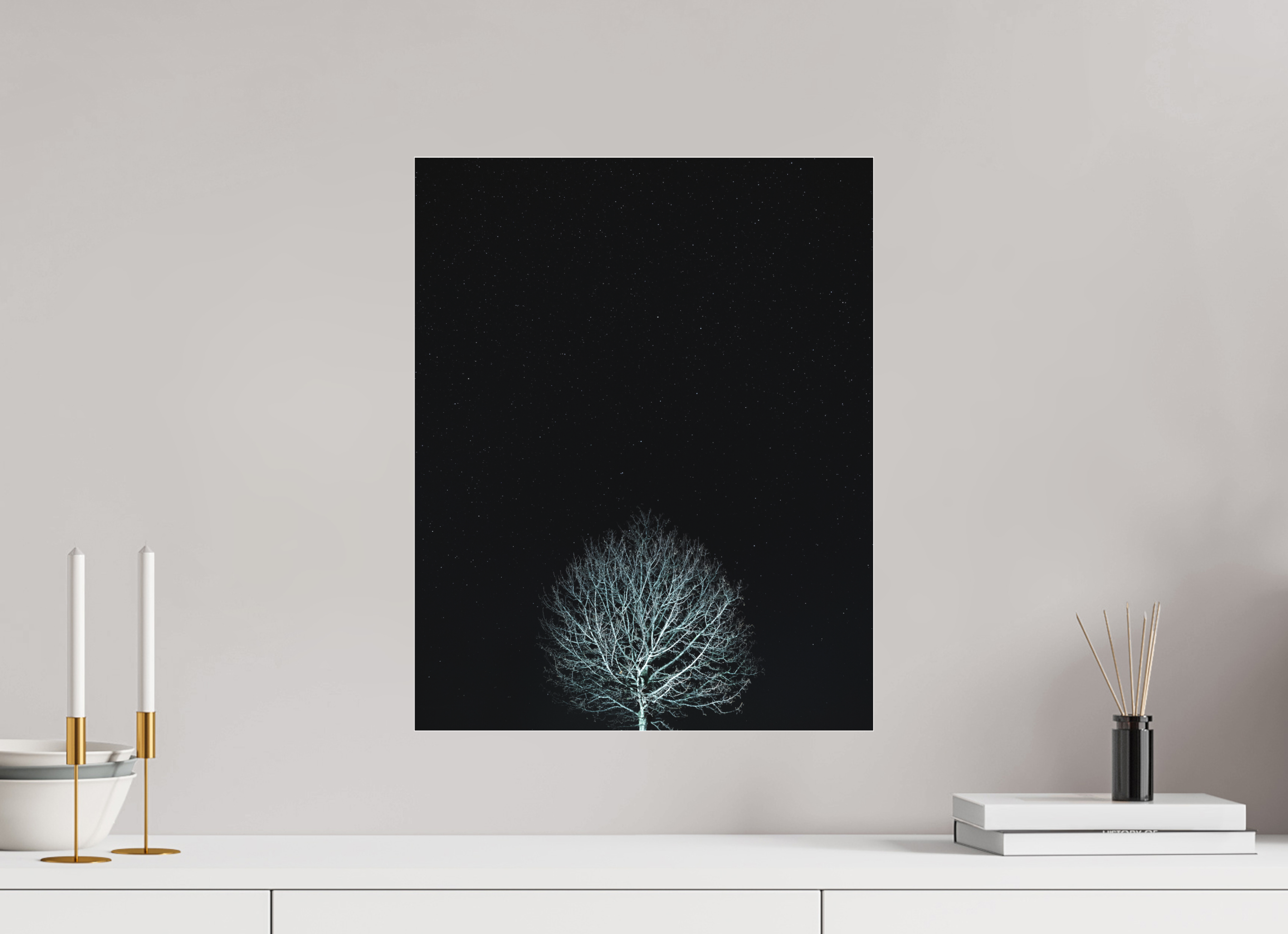 40 x 50 cm, Acrylic Matt 2mm Tree at night