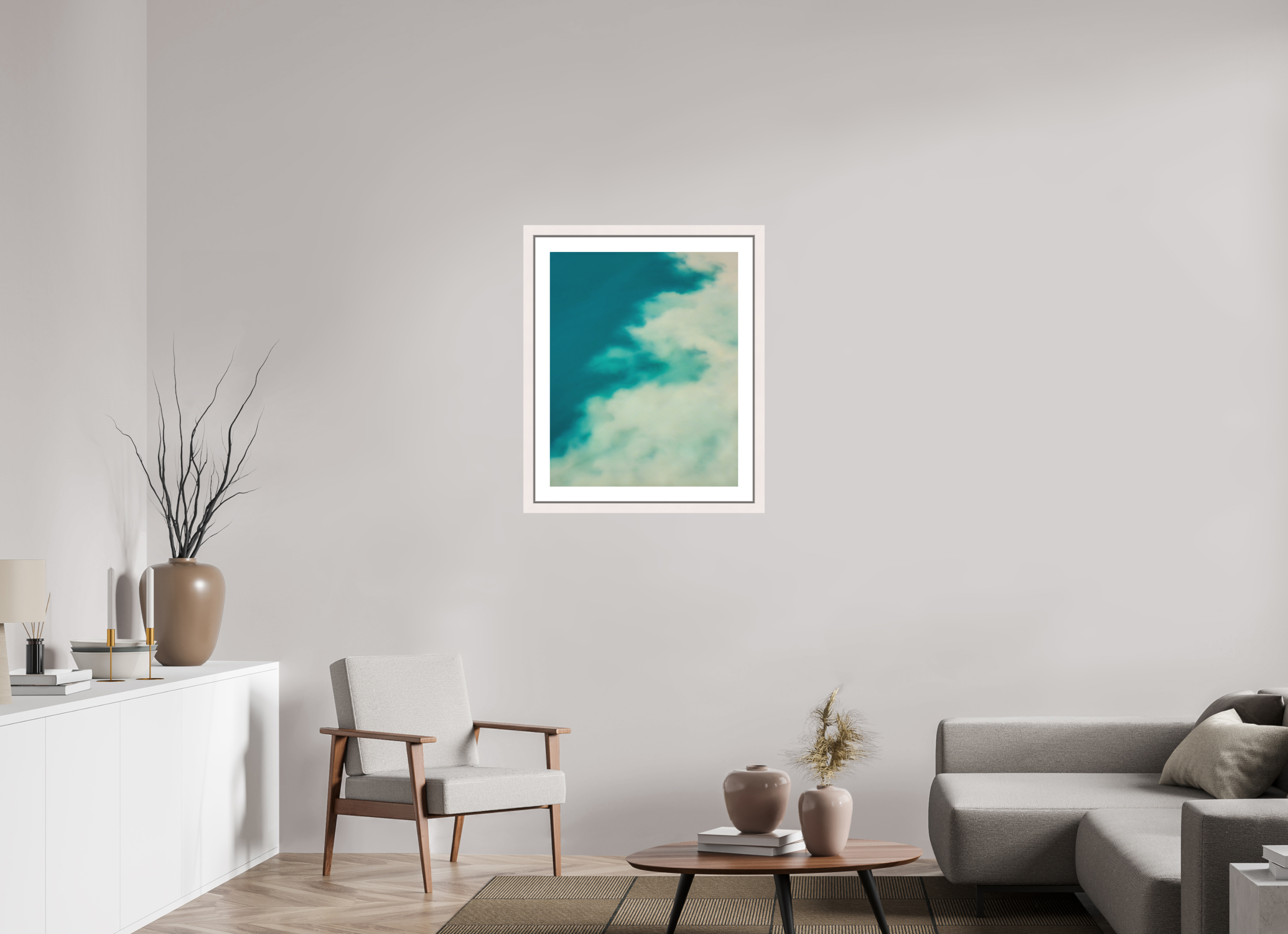 60 x 75 cm, Fine Art Print - Infinity Rag Photo 2 - border 5cm- Ame case 31mm - mapple white Mingle