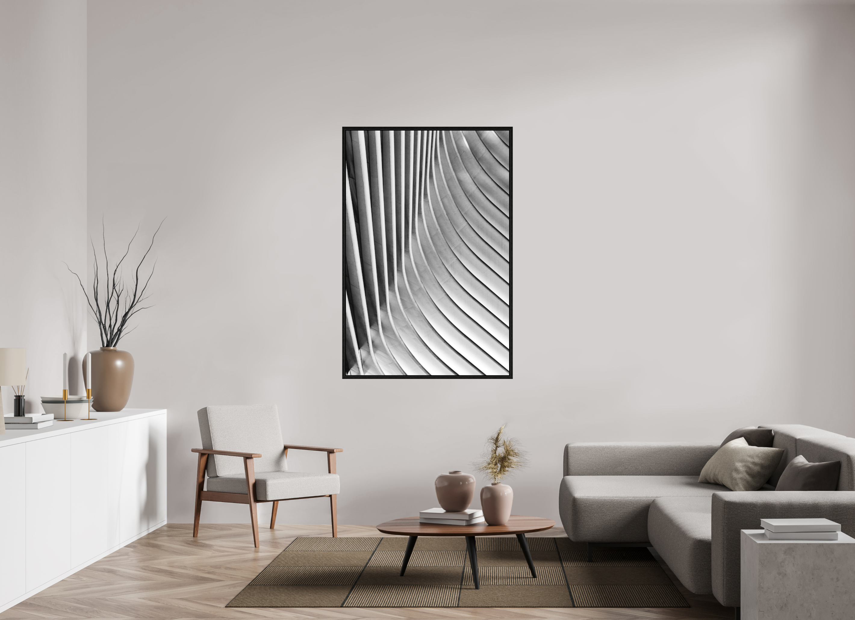 100 x 150 cm, Fine Art Print - Infinity Rag Photo 2 - Ame case 15mm - oak black Oculus, Ground Zero Station 3