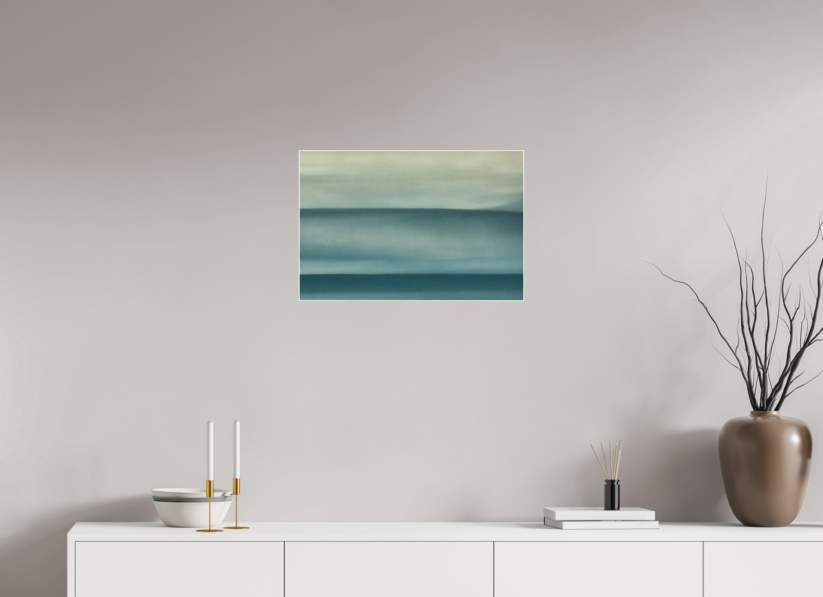 60 x 40 cm, Acrylic matt 2mm - Alu Slime Frame - white A dreamscape