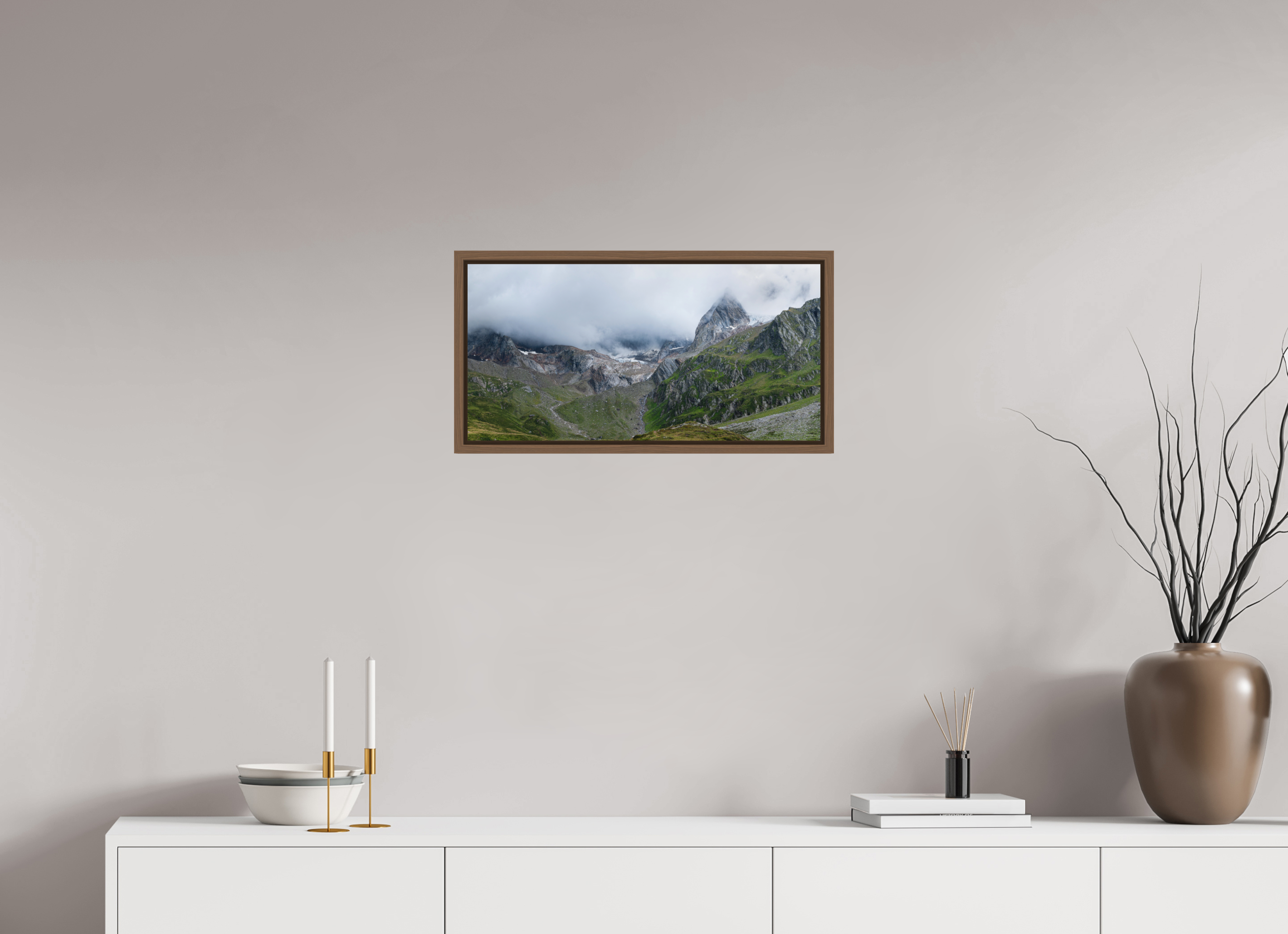 60 x 30 cm, Fine Art Print - Infinity Rag Photo 2 - Ame case 15mm - walnut South Tyrol 1/2