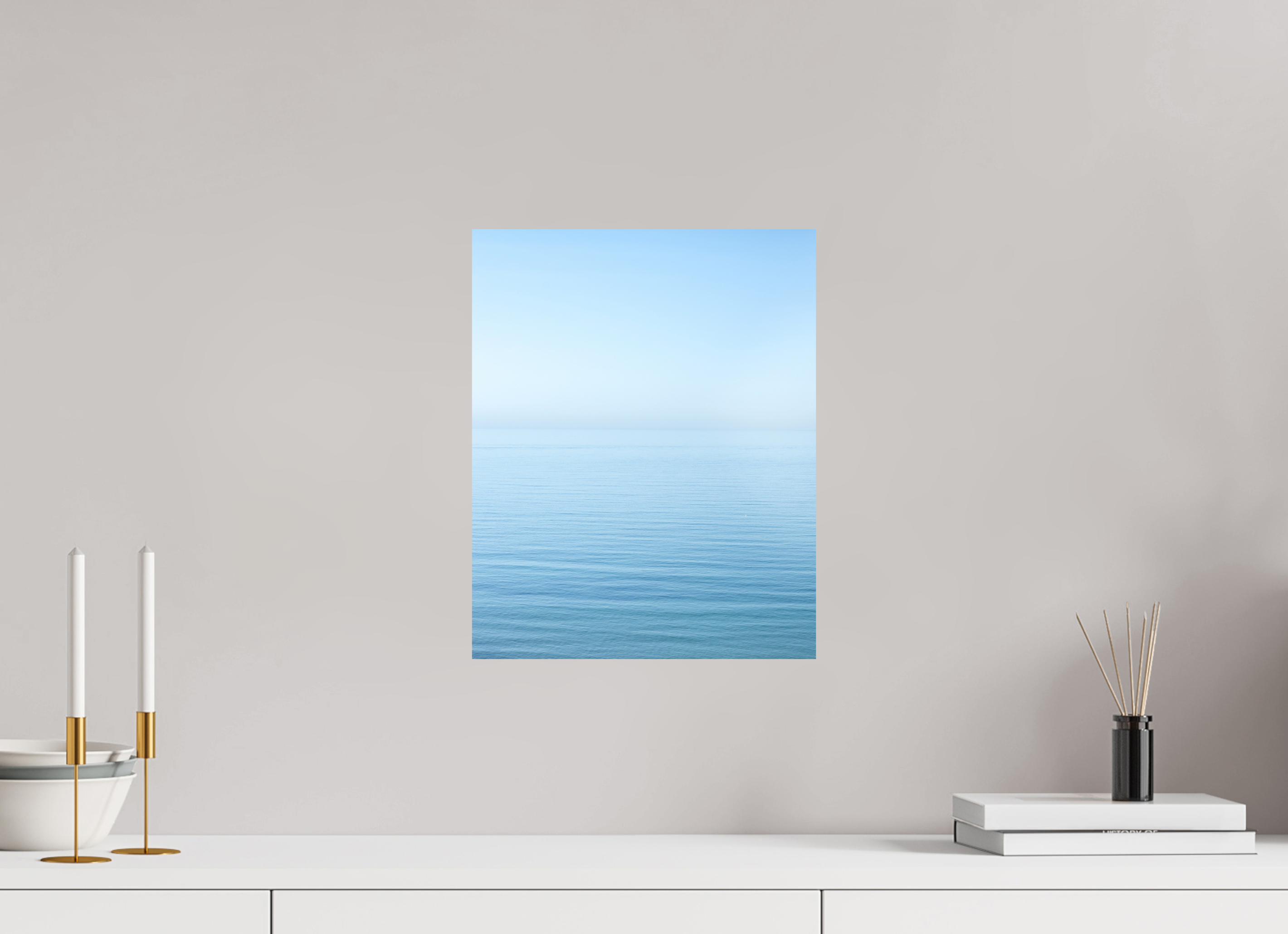 30 x 37,5 cm, Photo print Matt on Alu Dibond The sea Manche