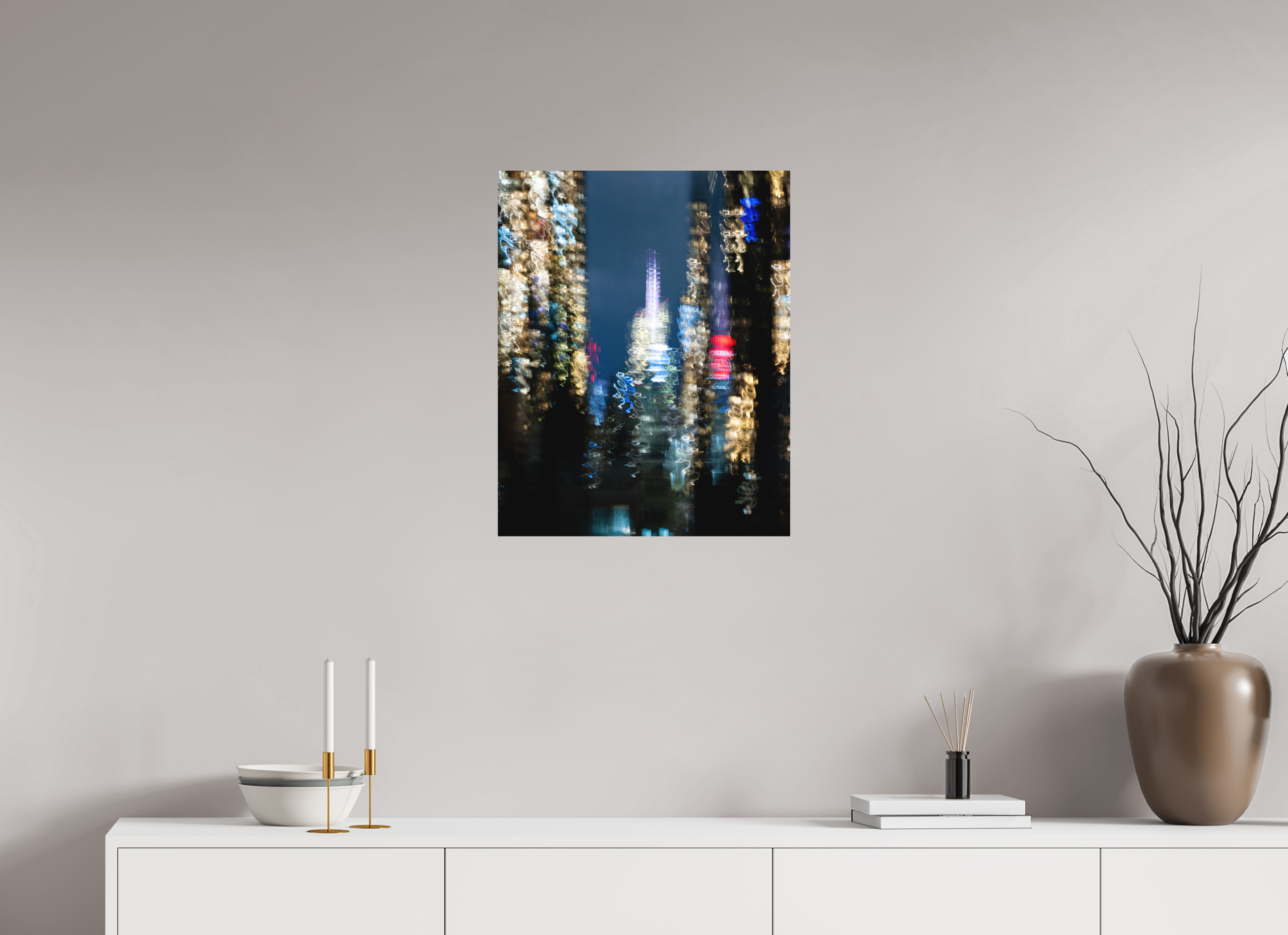50 x 62,5 cm, Photo print Matt on Alu Dibond NYC by night
