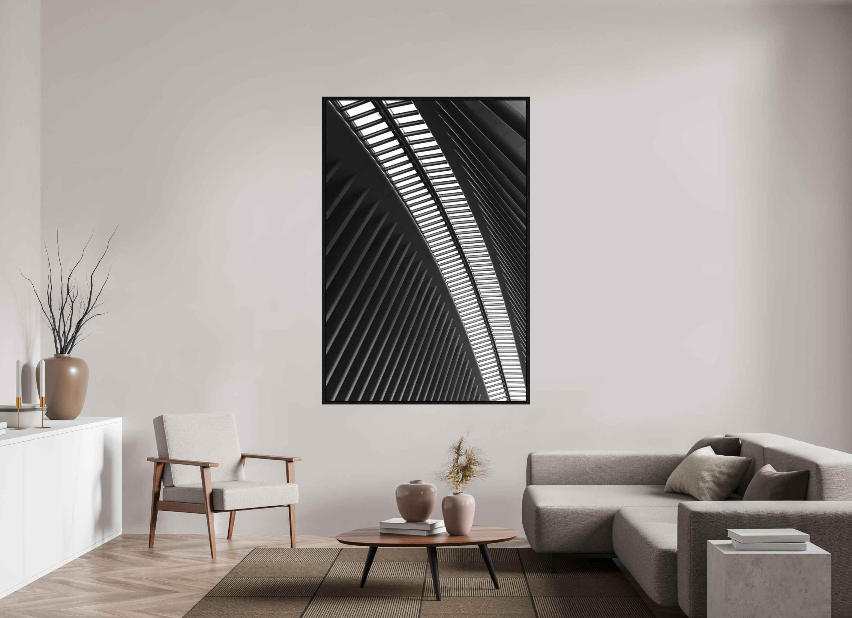 120 x 180 cm, Acrylic matt 2mm - American case 15mm - oak black Oculus, Ground Zero Station 3 (Kopie)