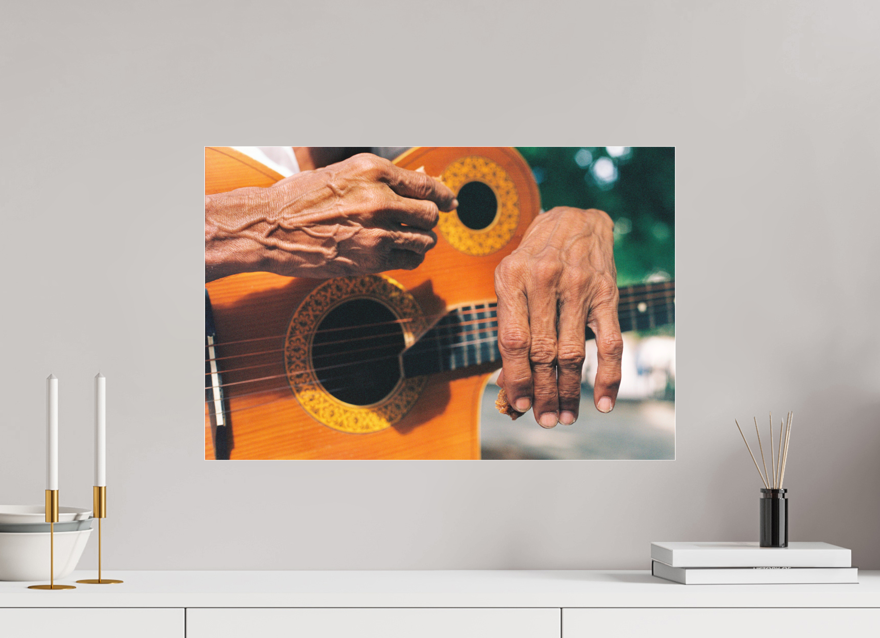 60 x 40 cm, Acrylic Matt 2mm Cuban Street Guitarist