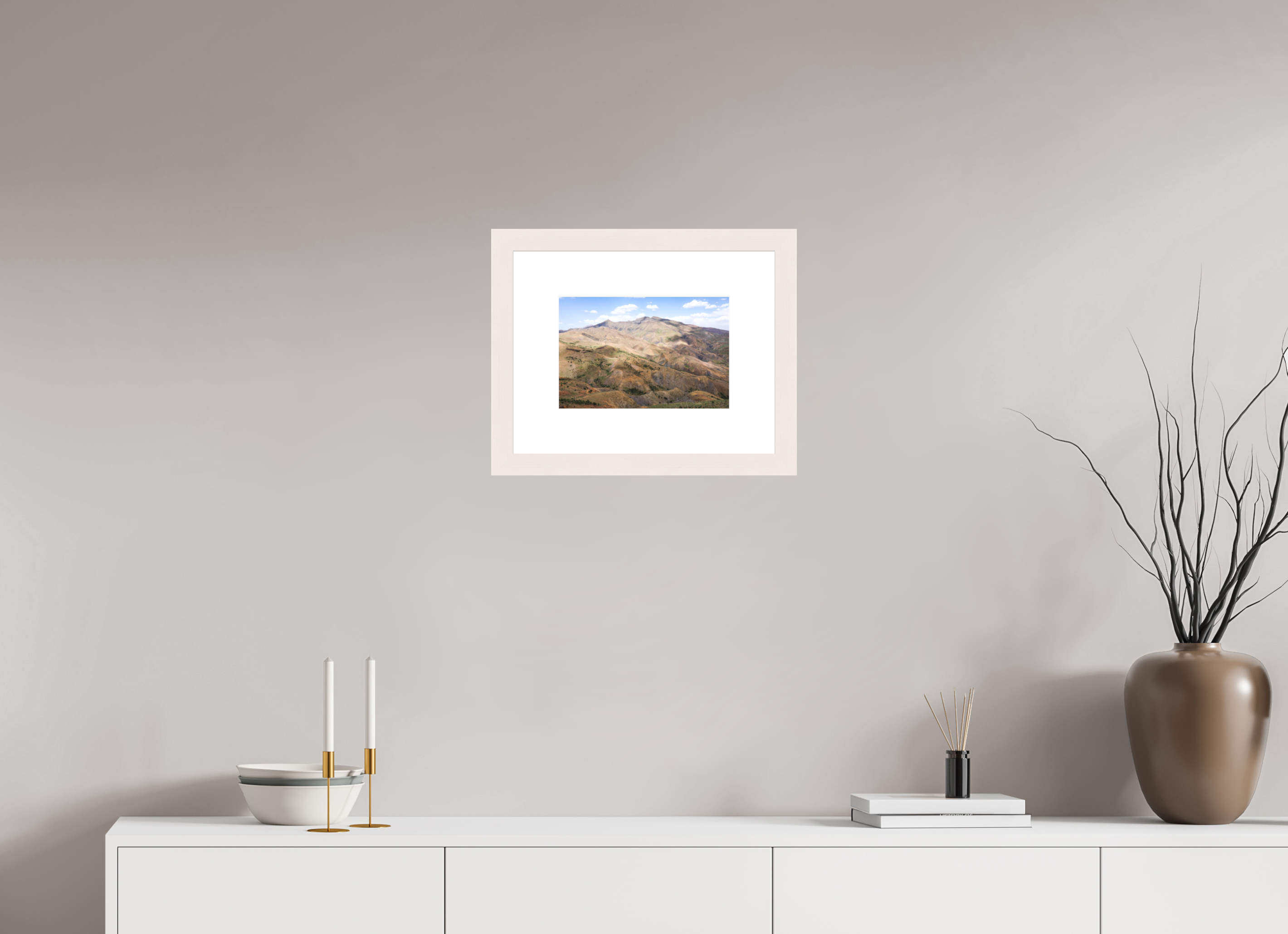 30 x 20 cm, Fine Art Print - Infinity Rag Photo 2 - PP 8cm - Mapple white Frame 40mm Atlas from Marocco