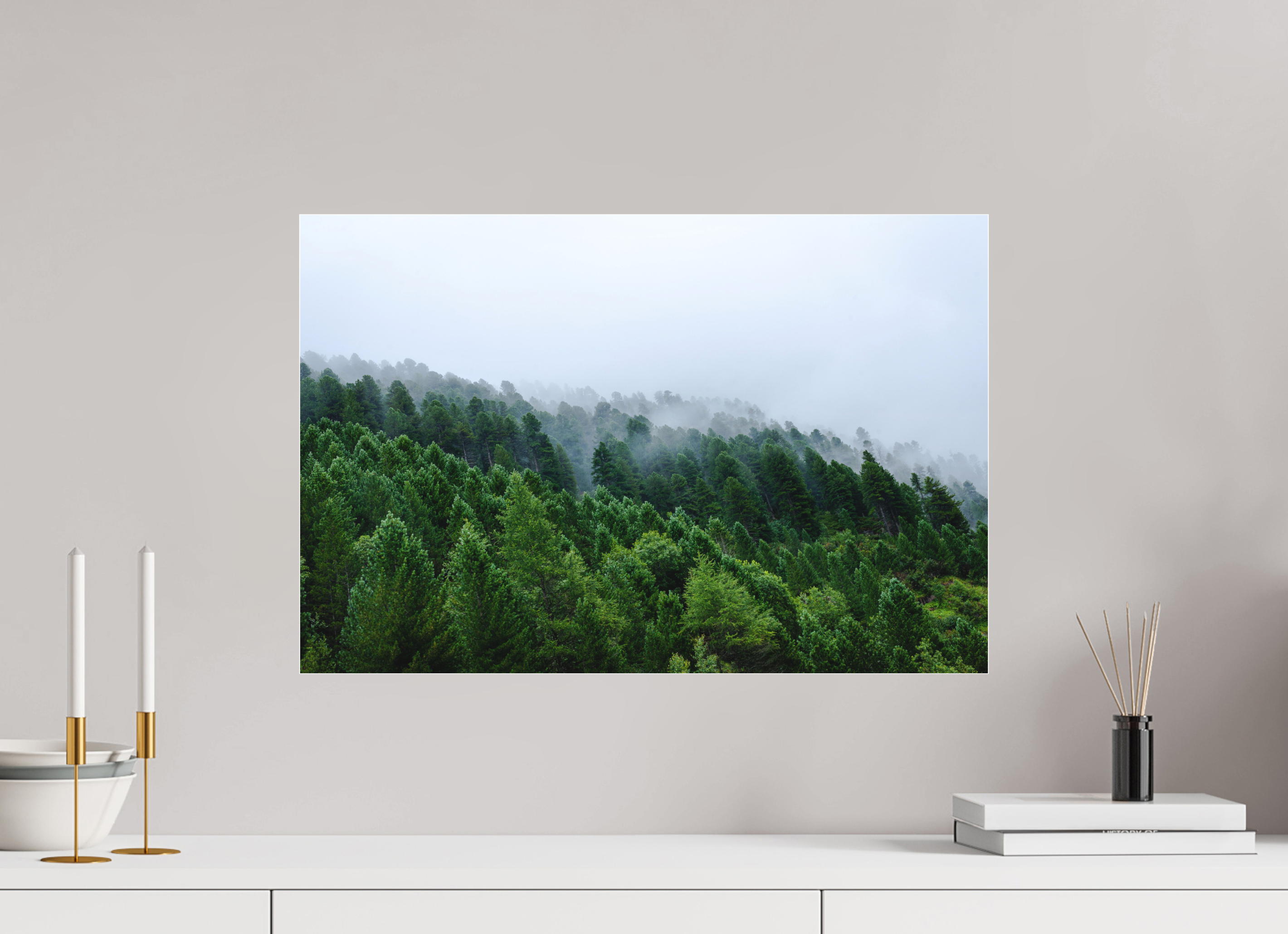 60 x 40 cm, Acrylic Matt 2mm Trees lined slope 2