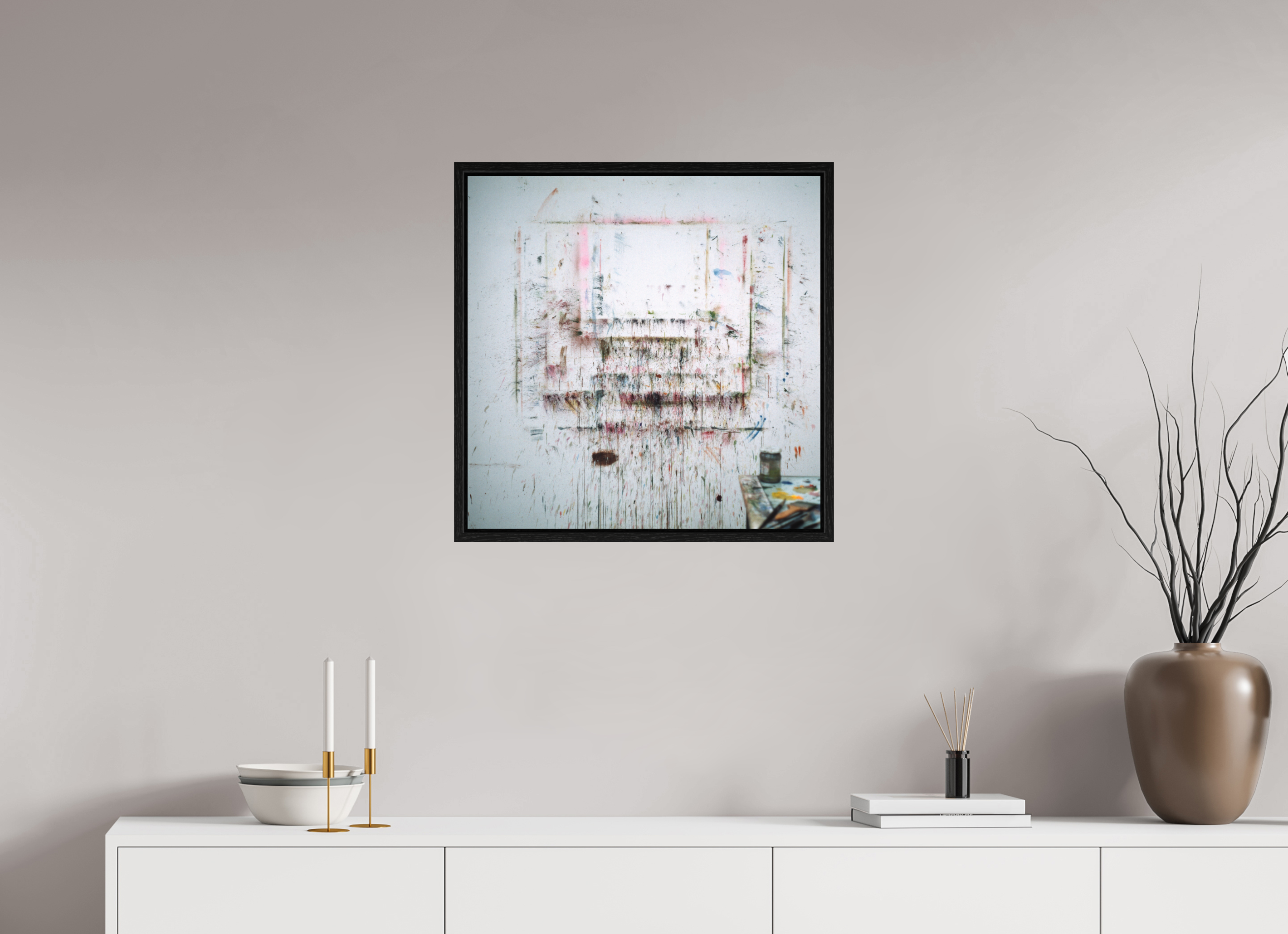 60 x 60 cm, Fine Art Print - Infinity Rag Photo 2 - Ame case 15mm - oak black A for Art