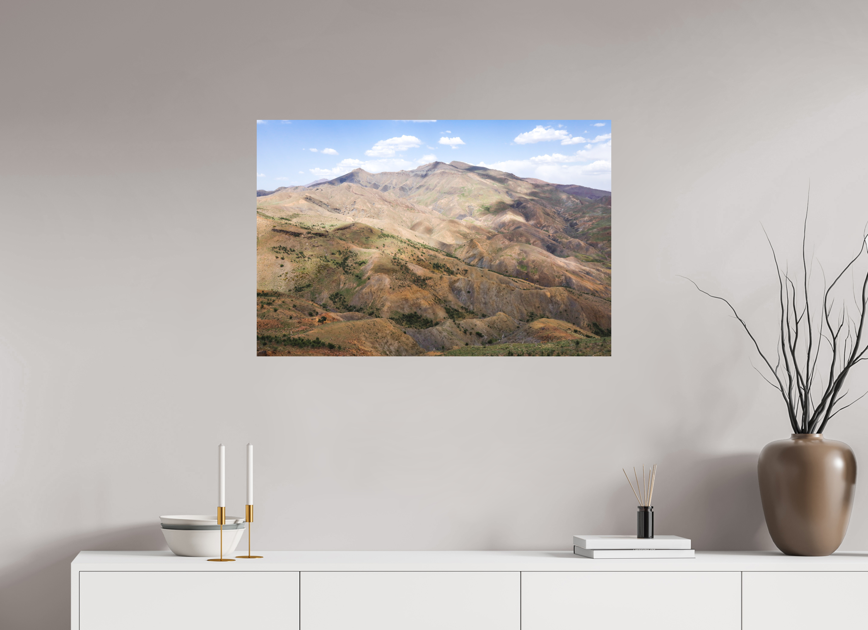 90 x 60 cm, Photo print Matt on Alu Dibond Atlas from Marocco