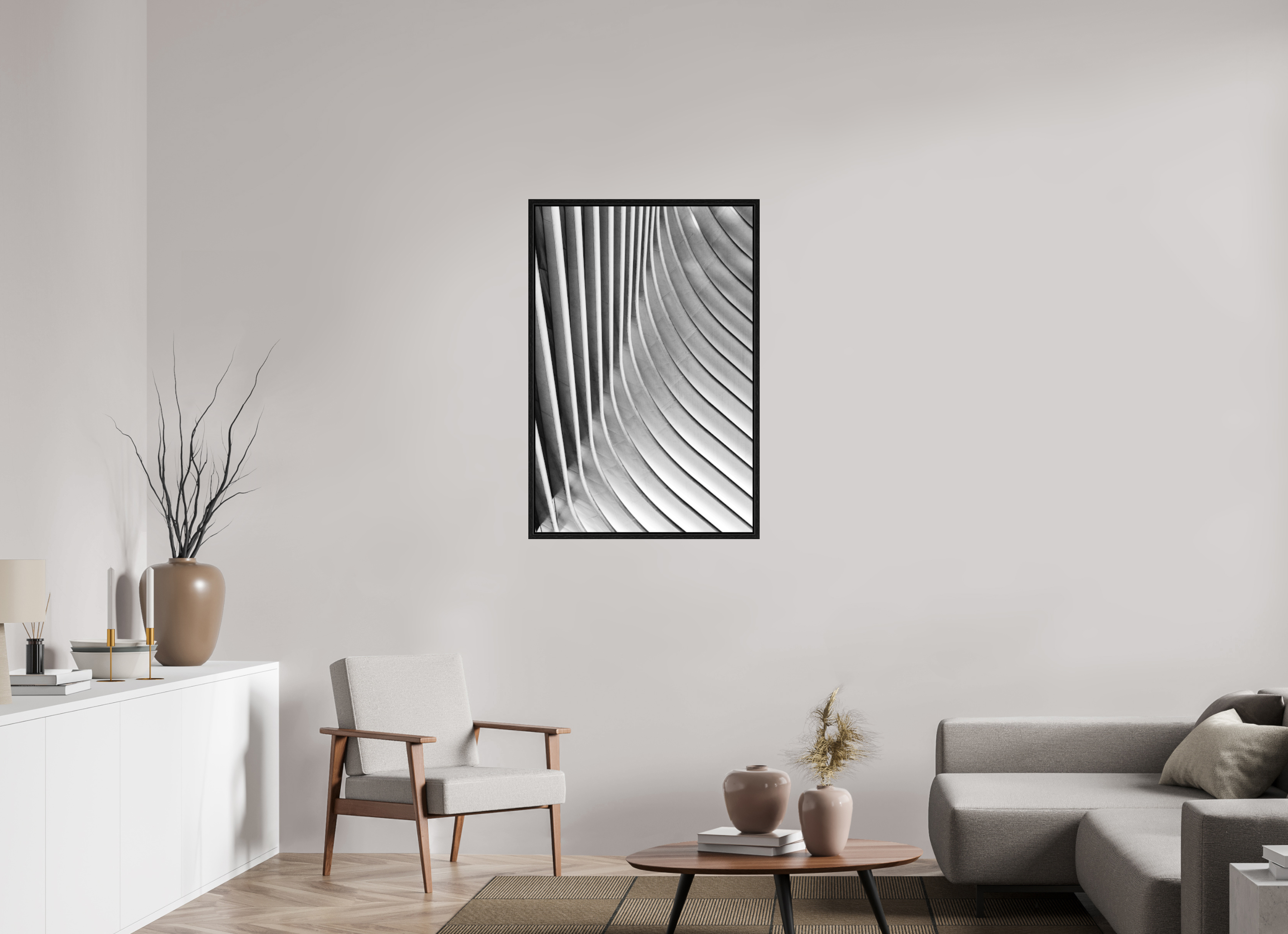 70 x 105 cm, Fine Art Print - Infinity Rag Photo 2 - Ame case 15mm - oak black Oculus, Ground Zero Station 3
