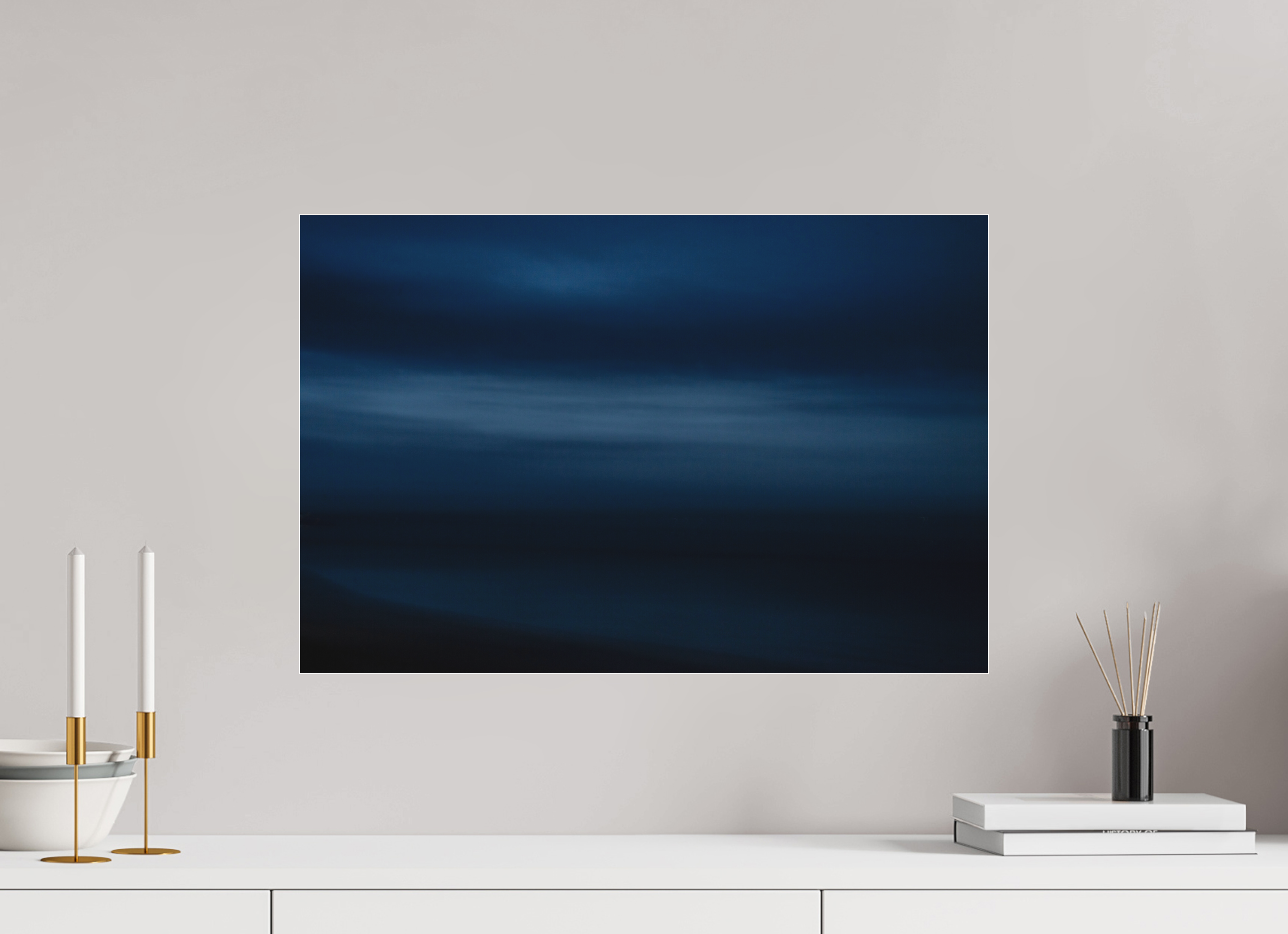 60 x 40 cm, Acrylic Matt 2mm The sea at night