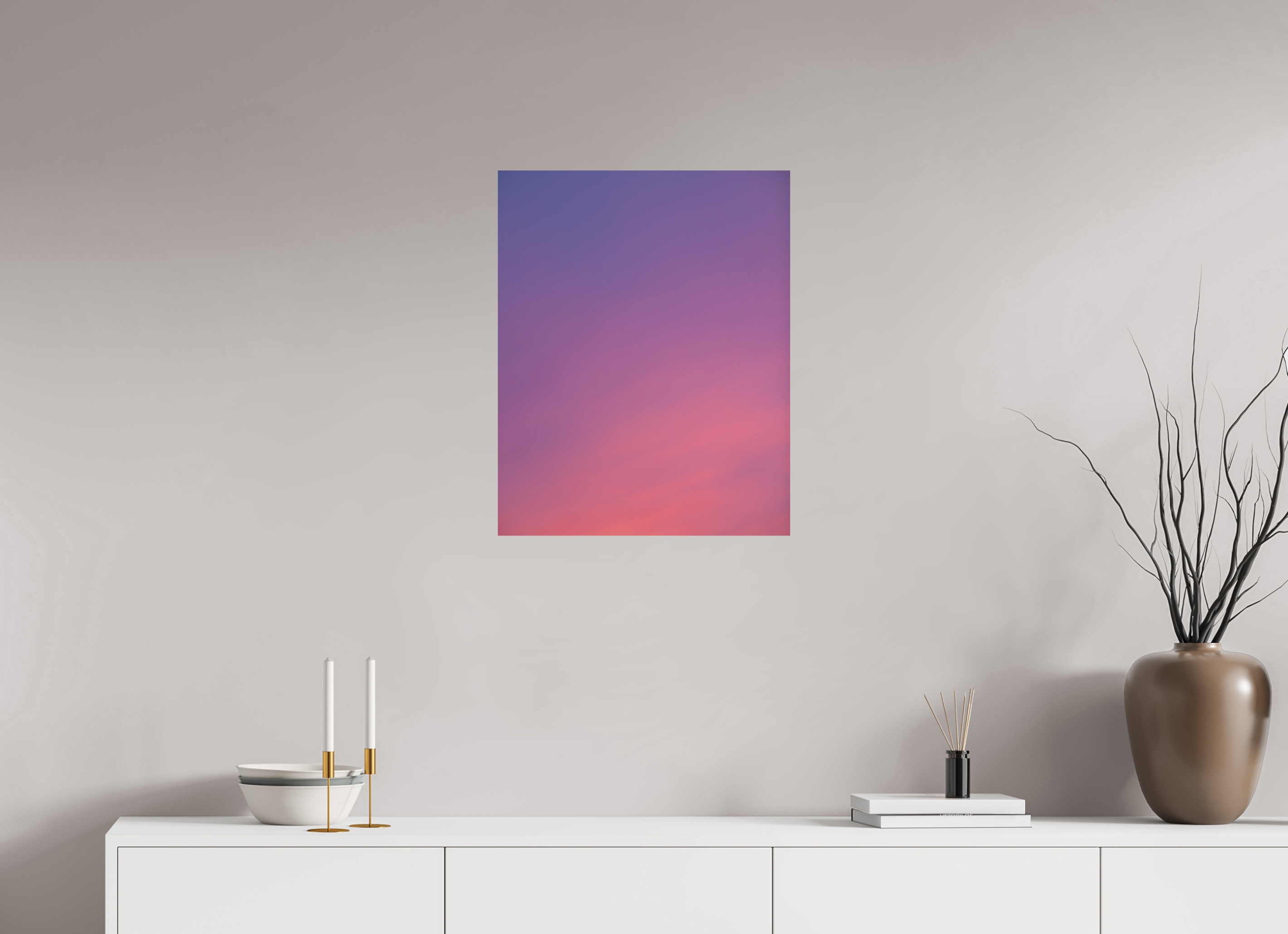50 x 62,5 cm, Fine Art Print - Infinity Rag Photo 2 - on Alu Dibond Sunset in Hamburg