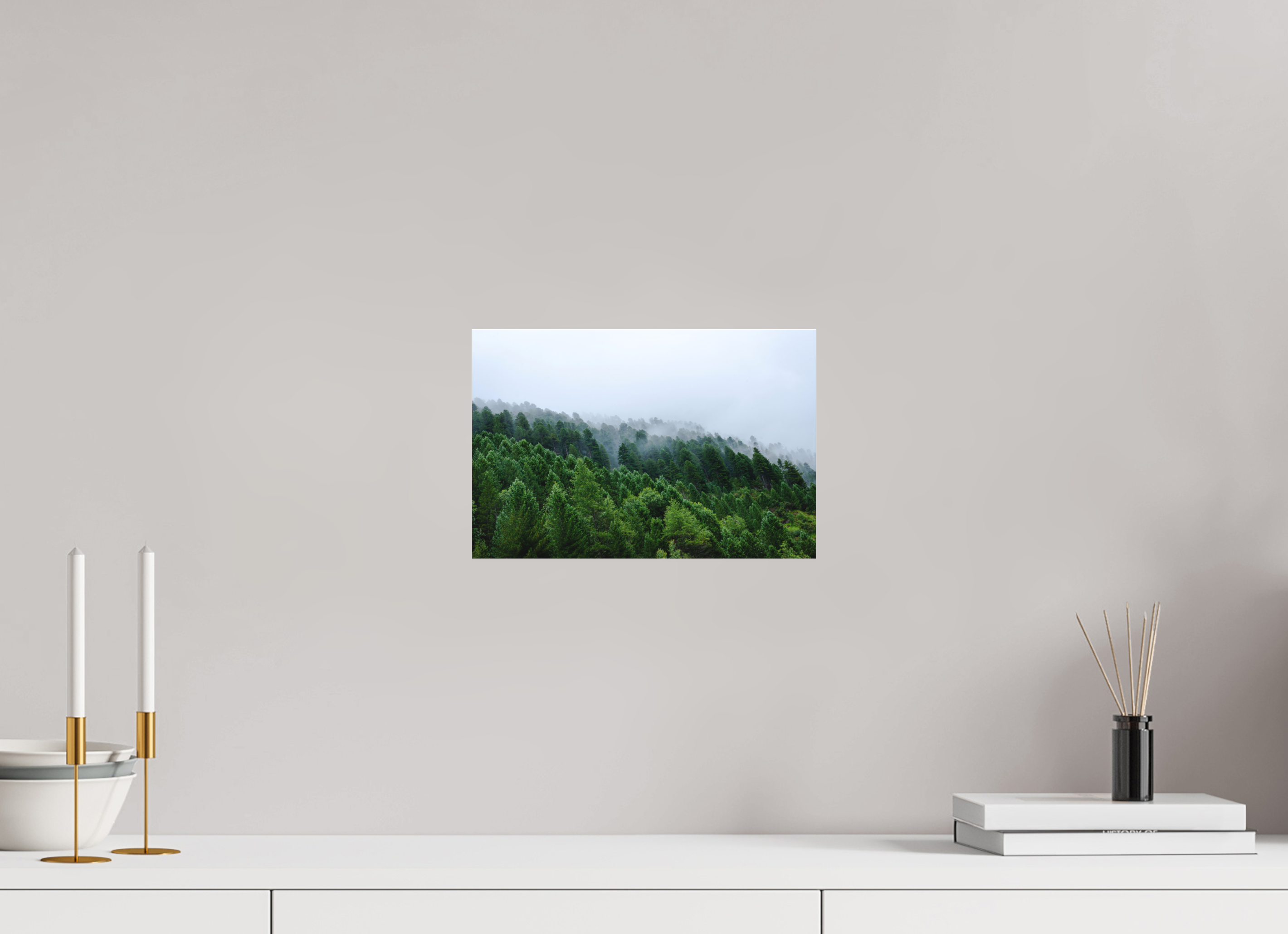 30 x 20 cm, Acrylic Matt 2mm Trees lined slope 2