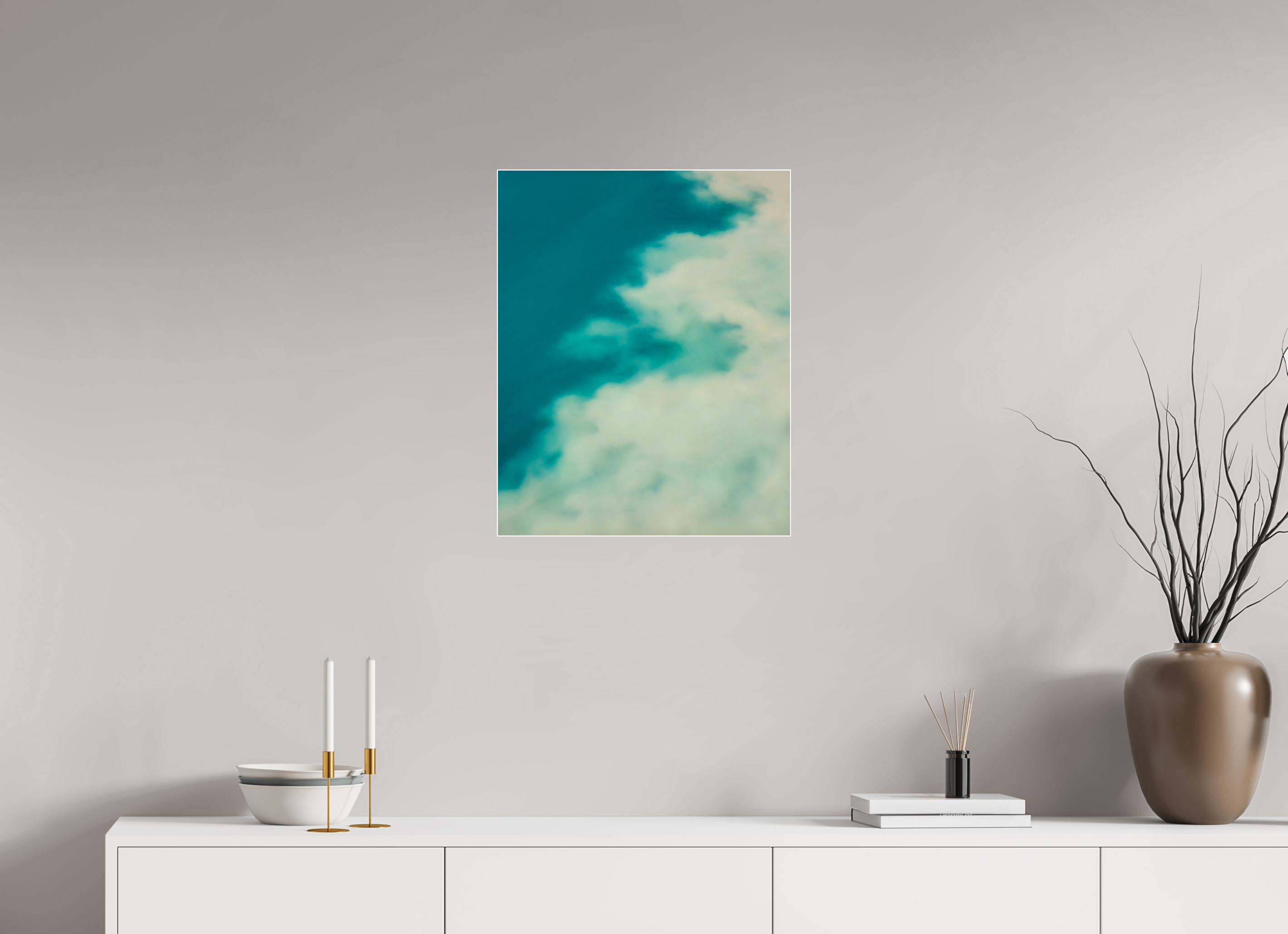 50 x 62,5 cm, Acrylic glossy 2mm - Alu Slime Frame - white Mingle