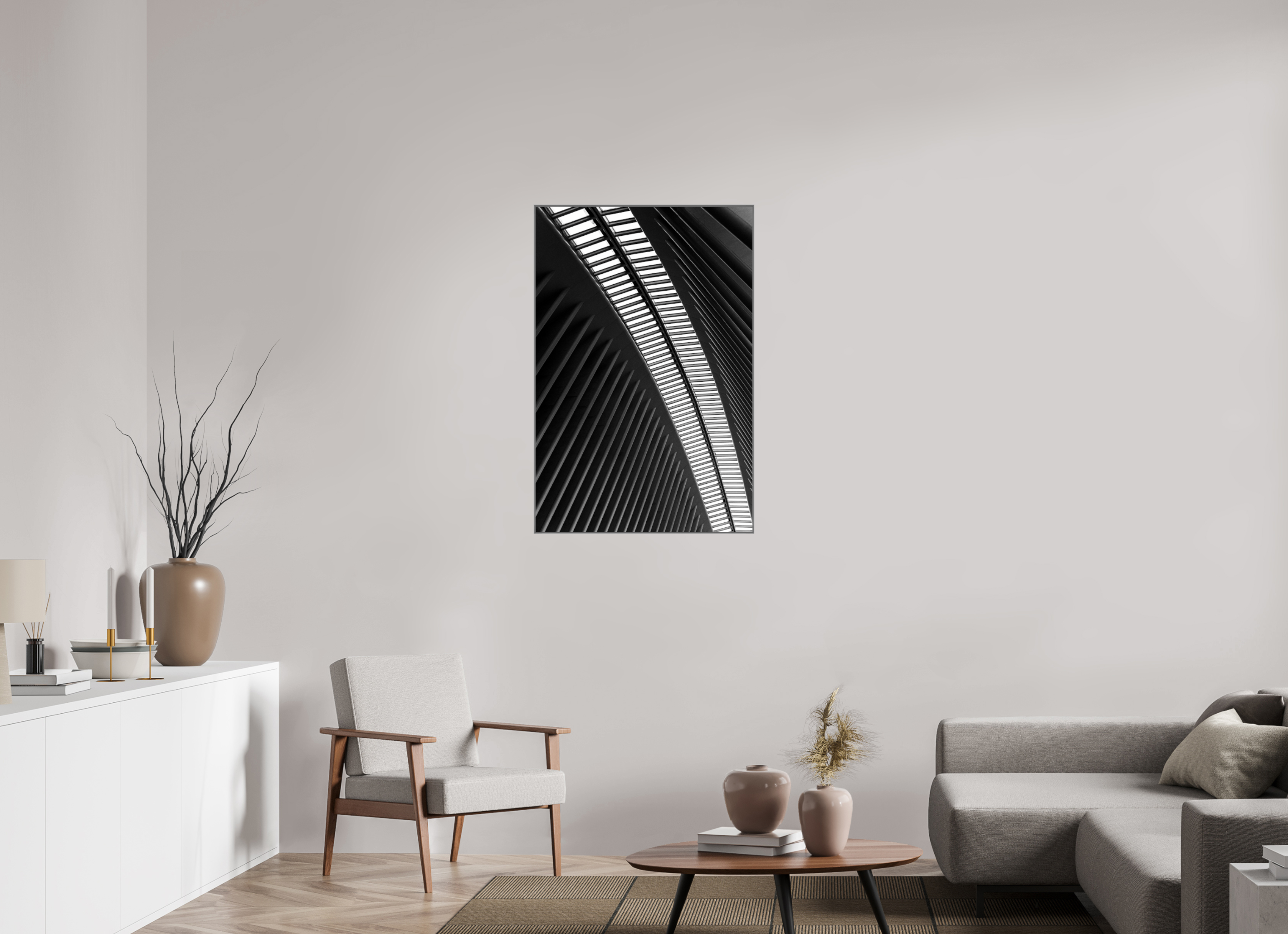 70 x 105 cm, Acrylic glossy 2mm - Alu American case 25mm - silver Ground Zero Station 2