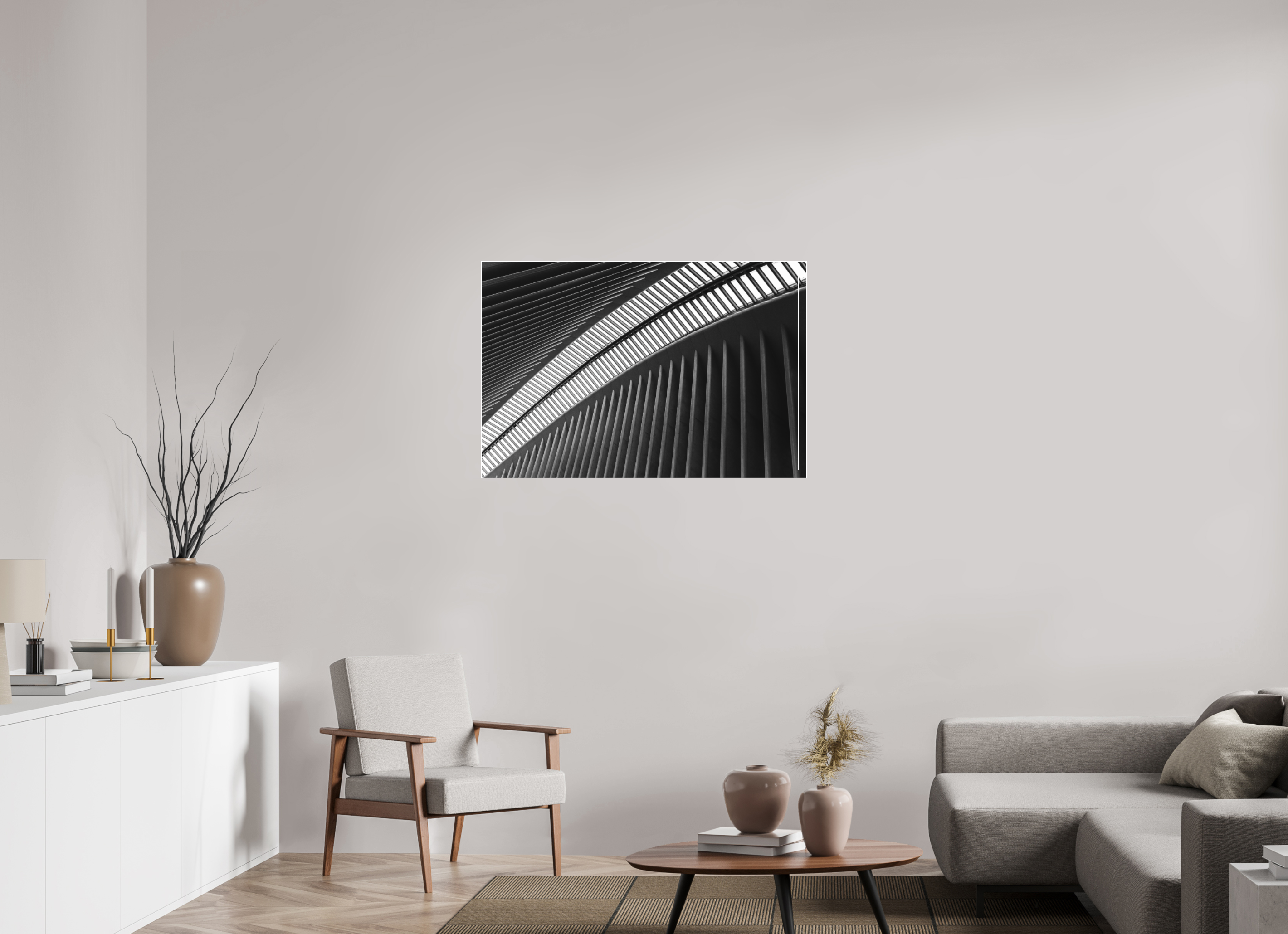 105 x 70 cm, Acrylic matt 2mm - Alu Slime Frame - white Oculus - Ground Zero