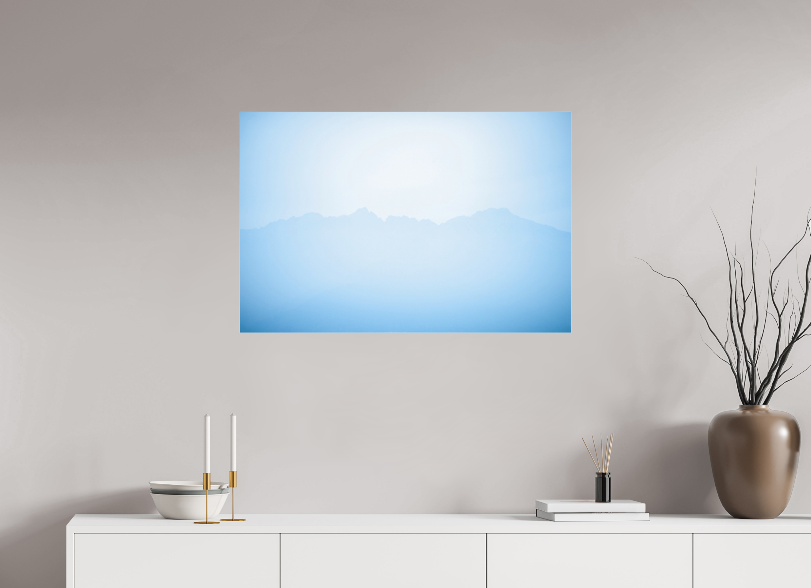 90 x 60 cm, Acrylic Matt 2mm Mountains of Como Lac