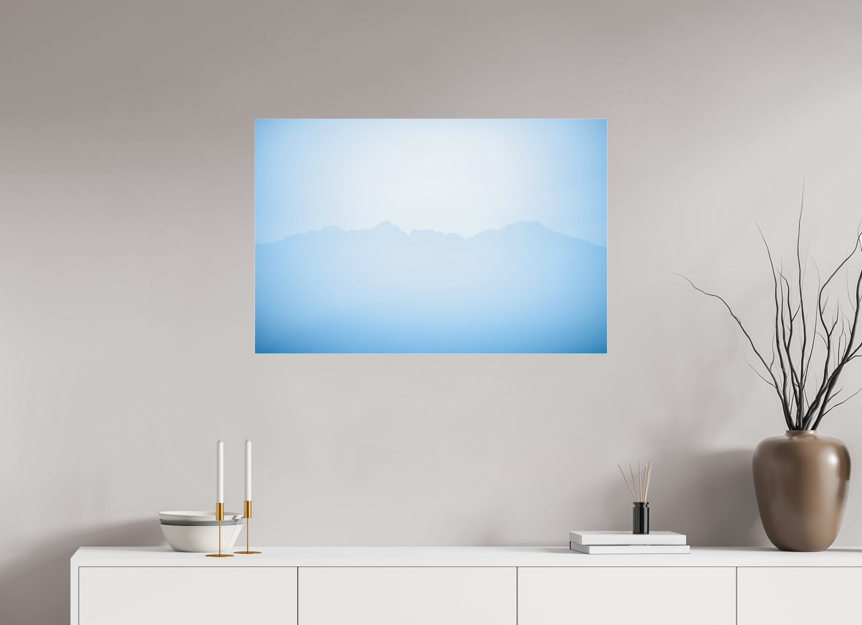 90 x 60 cm, Acrylic glossy 2mm Mountains of Como Lac