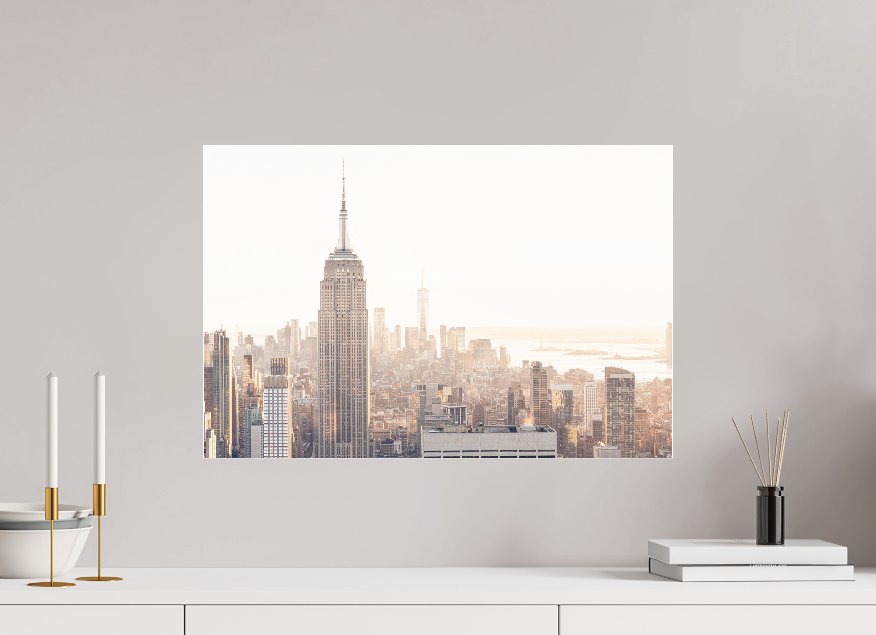 60 x 40 cm, Acrylic glossy 4mm Empire State Building sunnygold