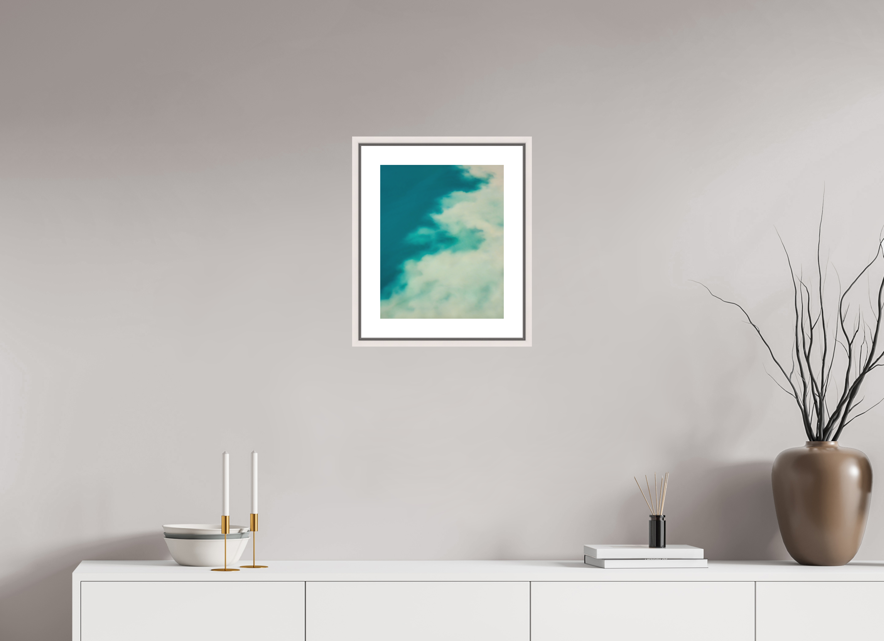 30 x 37,5 cm, Fine Art Print - Infinity Rag Photo 2 - border 5cm- Ame case 15mm - mapple white Mingle