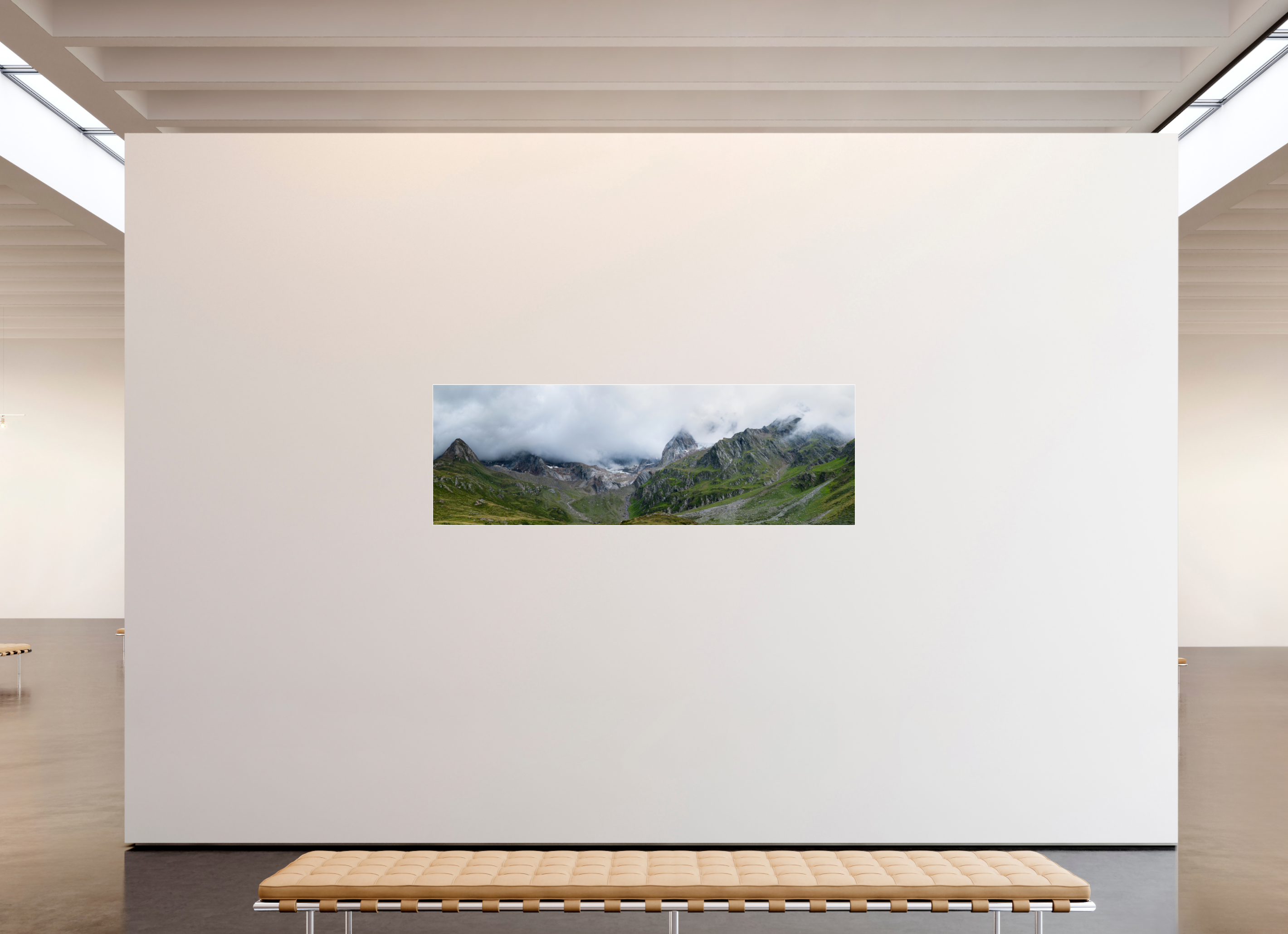 210 x 70 cm, Acrylic glossy 2mm - Alu Slime Frame - white South Tyrol 2 - 1x3