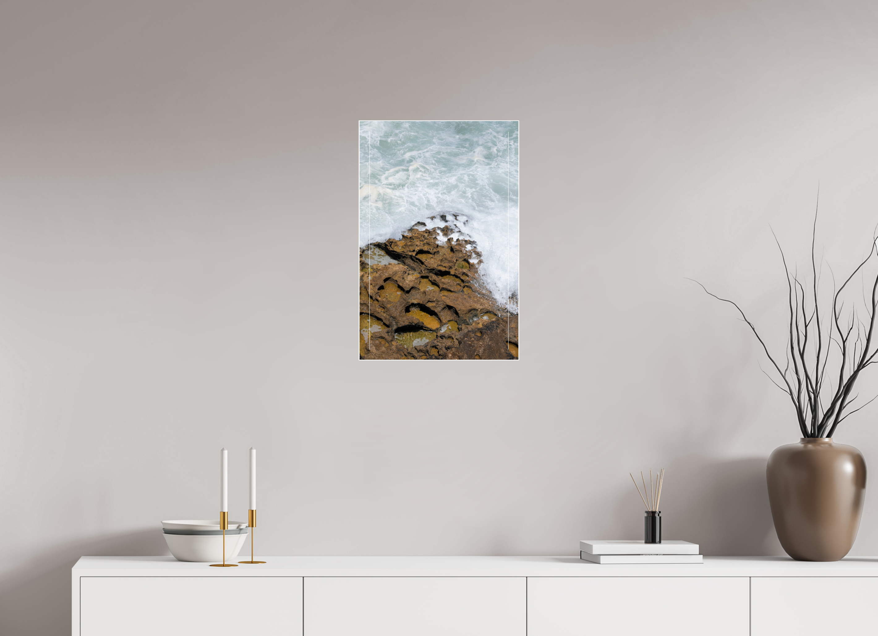 40 x 60 cm, Acrylic glossy 2mm - Alu Slime Frame - white Earth & Sea (Kopie)