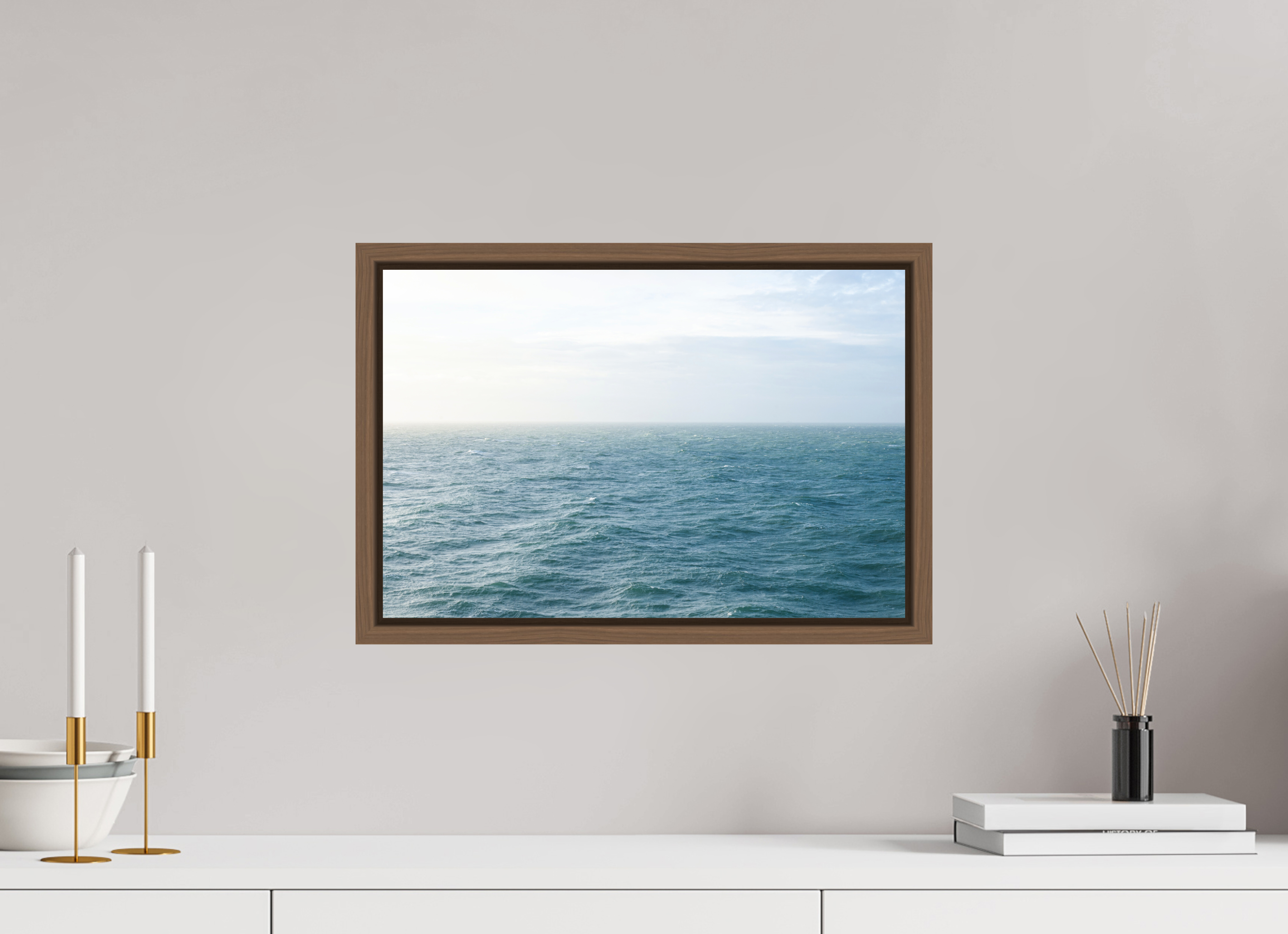 45 x 30 cm, Fine Art Print - Infinity Rag Photo 2 - Ame case 15mm - walnut North Sea