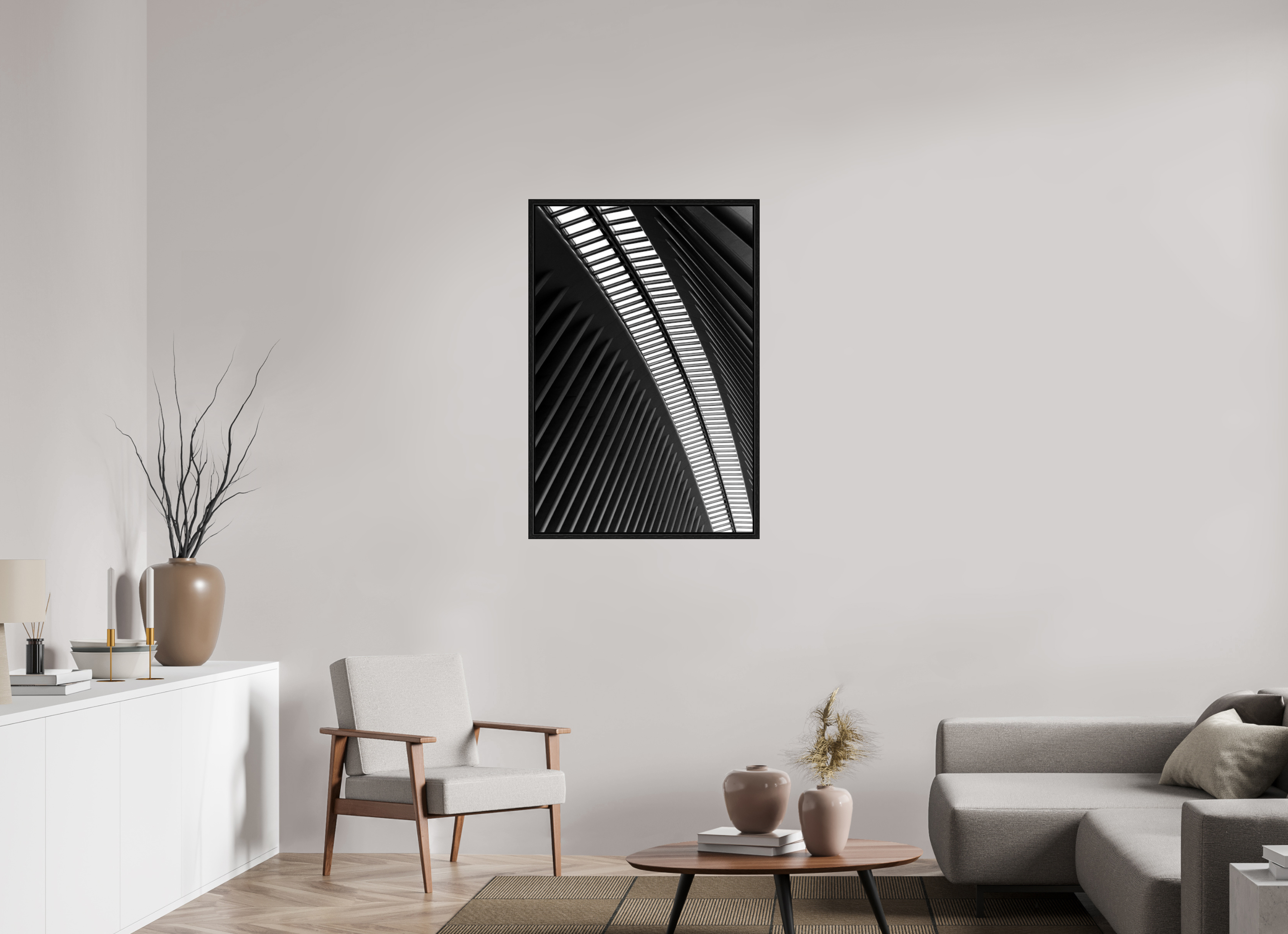 70 x 105 cm, Acrylic glossy 2mm - American case 15mm - oak black Oculus, Ground Zero Station 3 (Kopie)