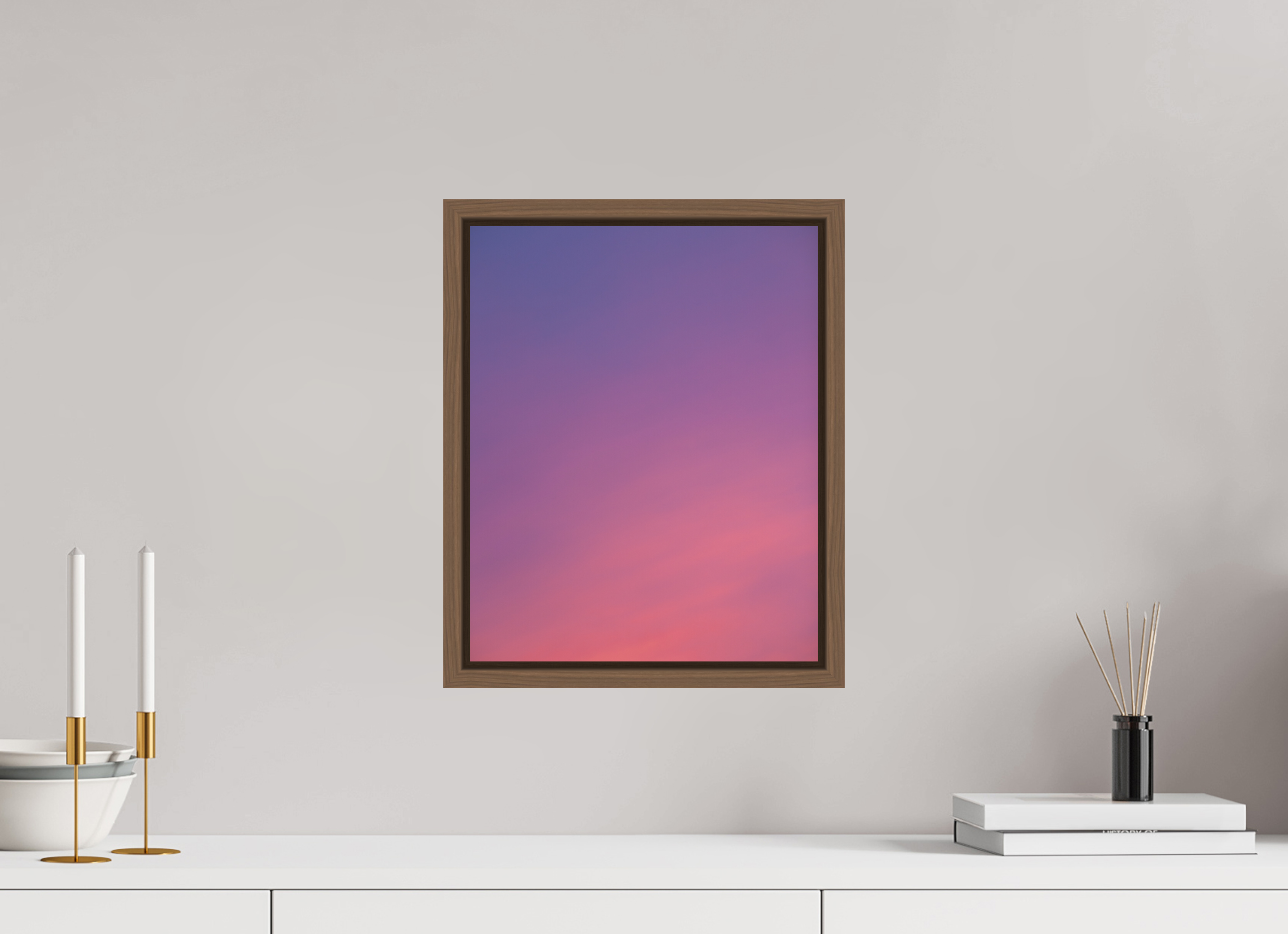 30 x 37,5 cm, Fine Art Print - Infinity Rag Photo 2 - Ame case 15mm - walnut Sunset in Hamburg