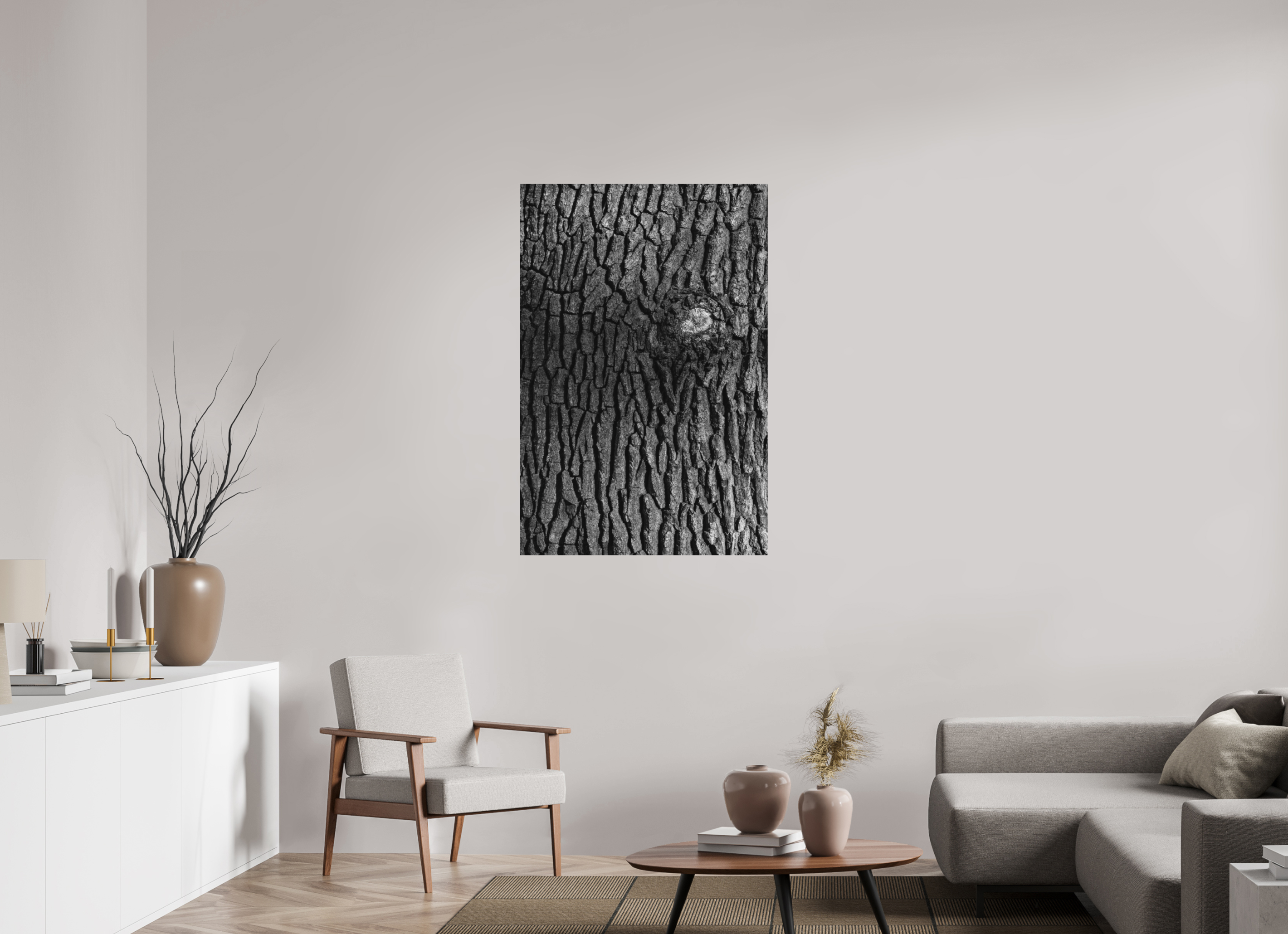 80 x 120 cm, Photo print Matt on Alu Dibond Tree skin 2