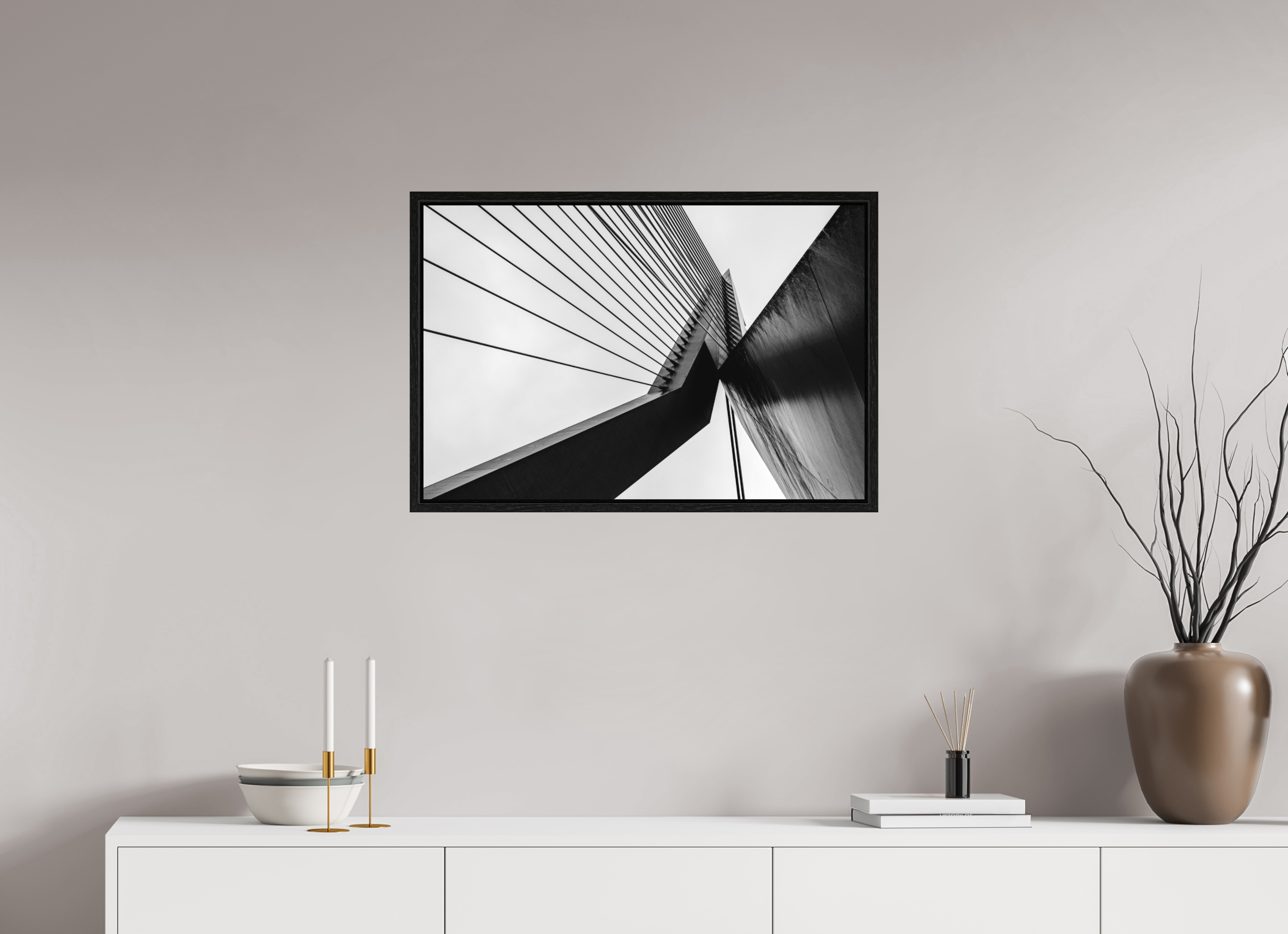 75 x 50 cm, Fine Art Print - Infinity Rag Photo 2 - Ame case 15mm - oak black Triangle