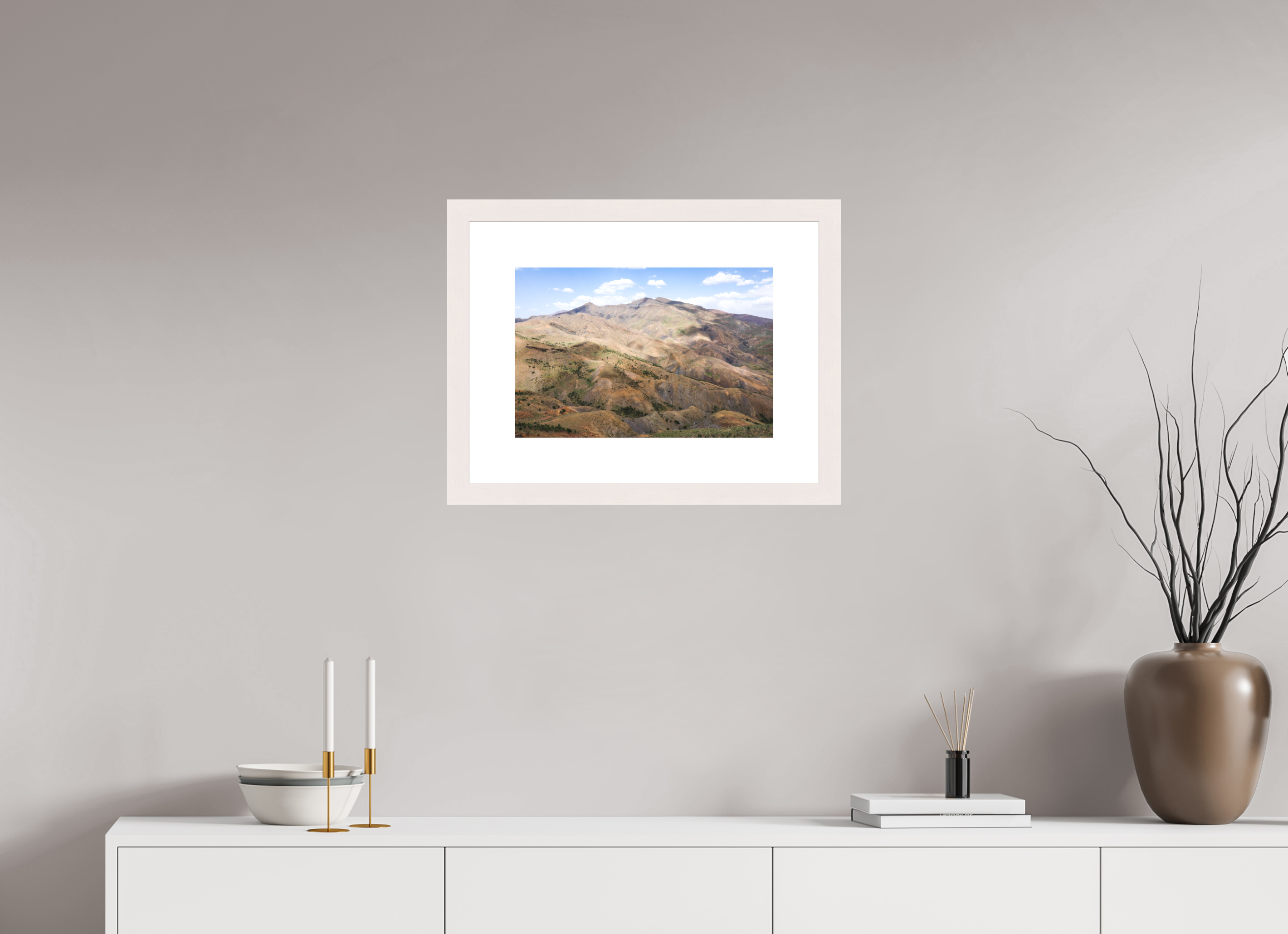 45 x 30 cm, Fine Art Print - Infinity Rag Photo 2 - PP 8cm - Mapple white Frame 40mm Atlas from Marocco