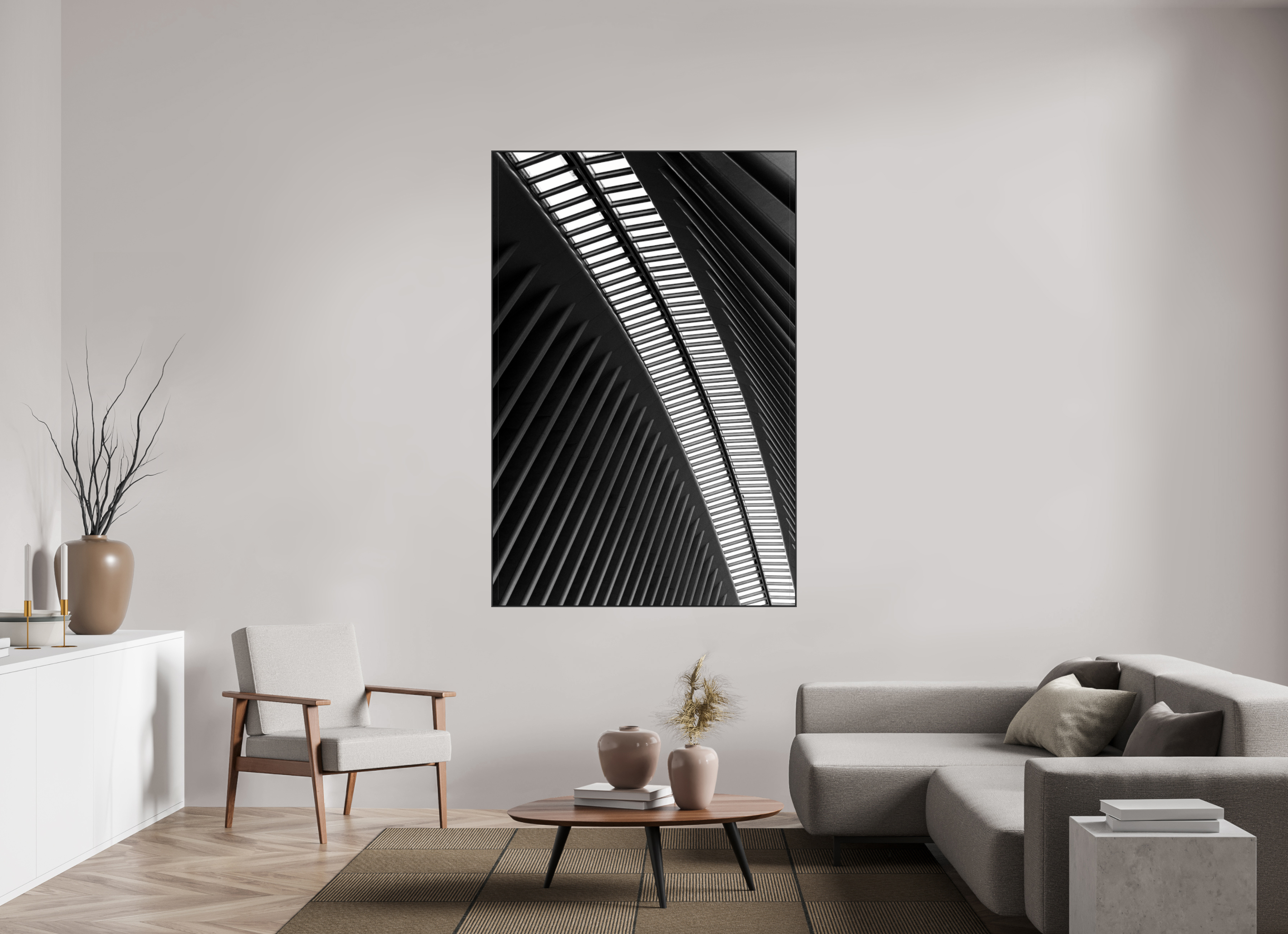 120 x 180 cm, Acrylic glossy 2mm - Alu American case 25mm - black Oculus, Ground Zero Station 3 (Kopie)