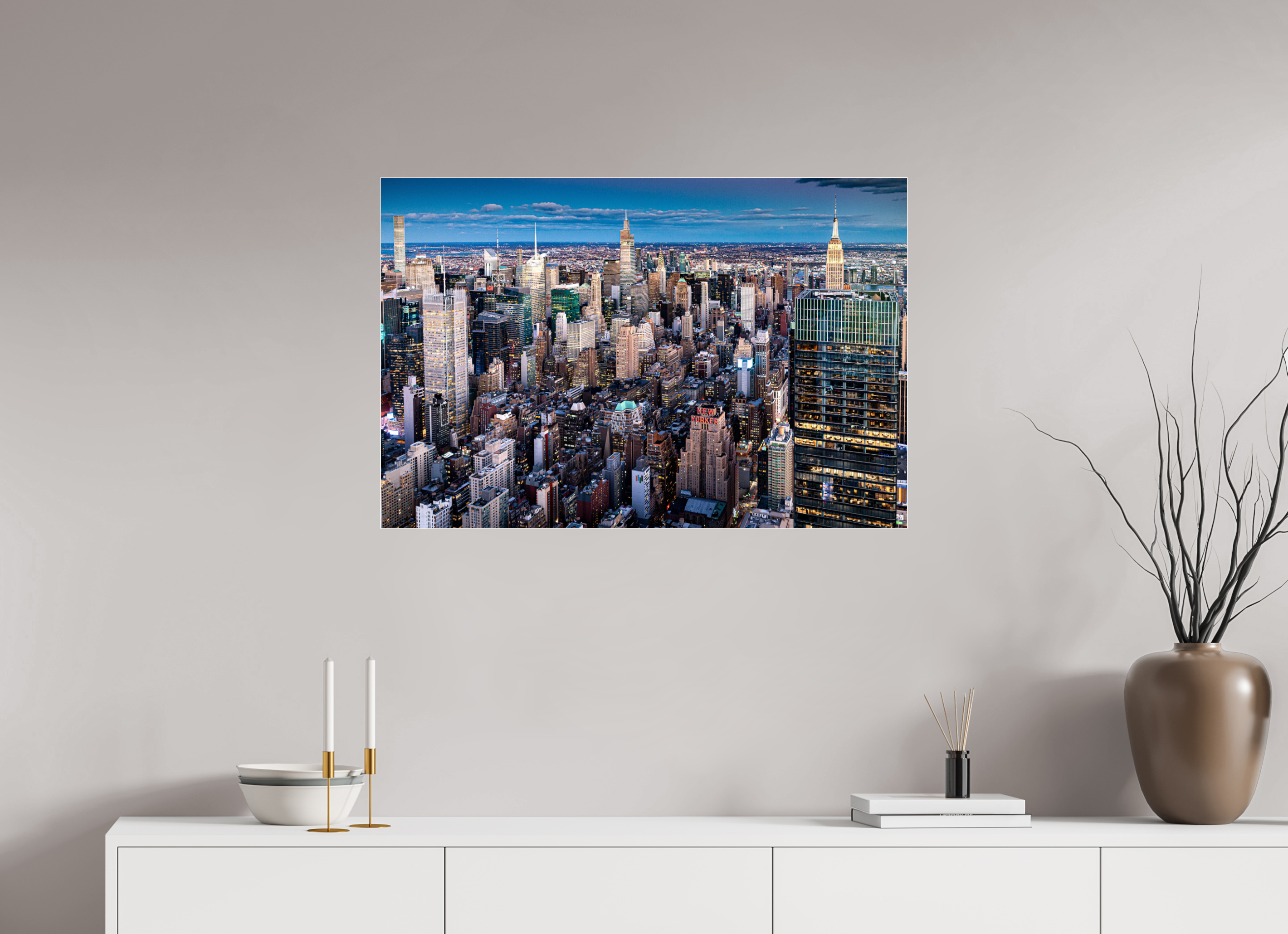 90 x 60 cm, Acrylic glossy 4mm NYC by night 2