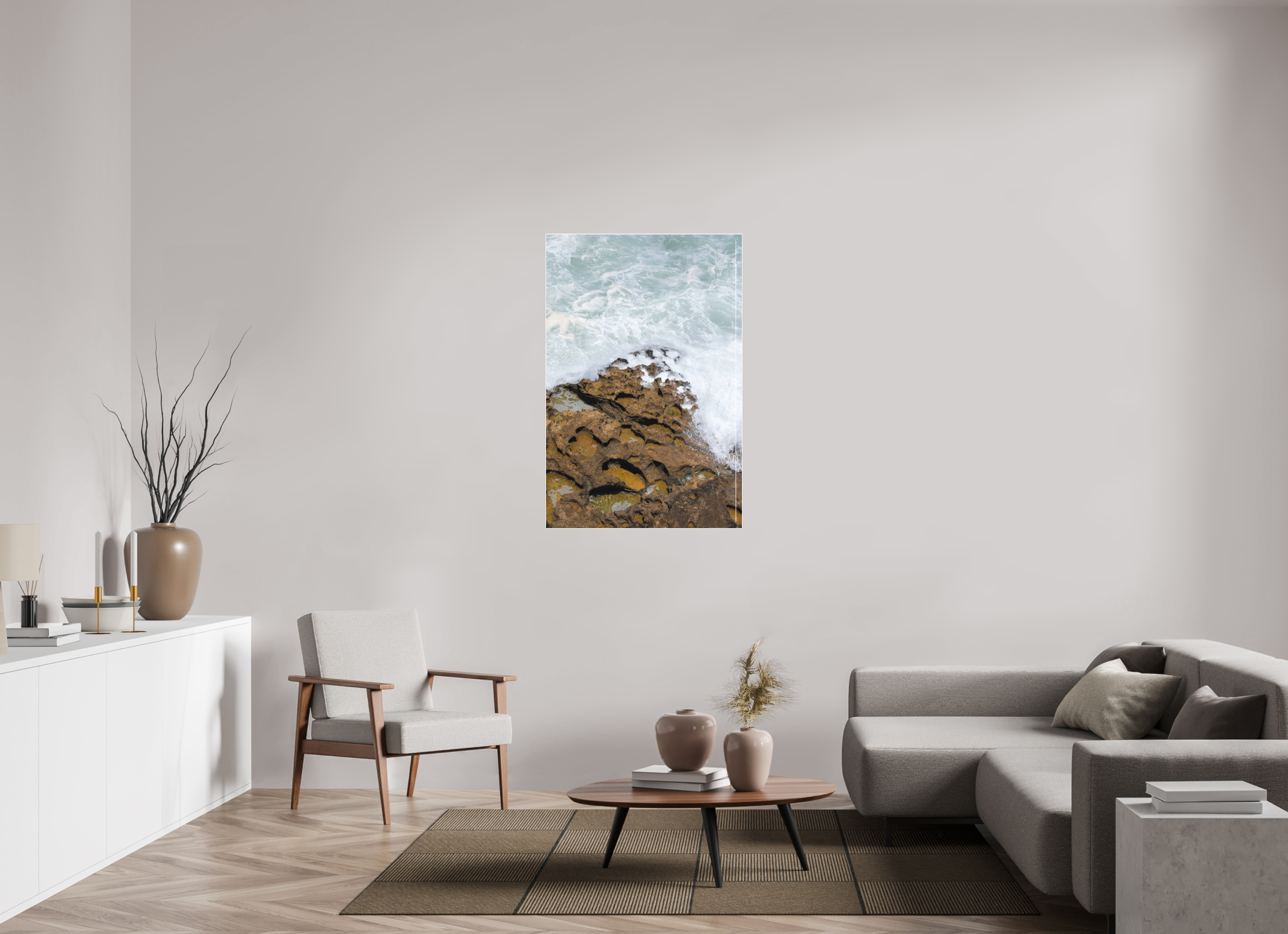 80 x 120 cm, Acrylic matt 2mm - Alu Slime Frame - white Earth & Sea (Kopie)