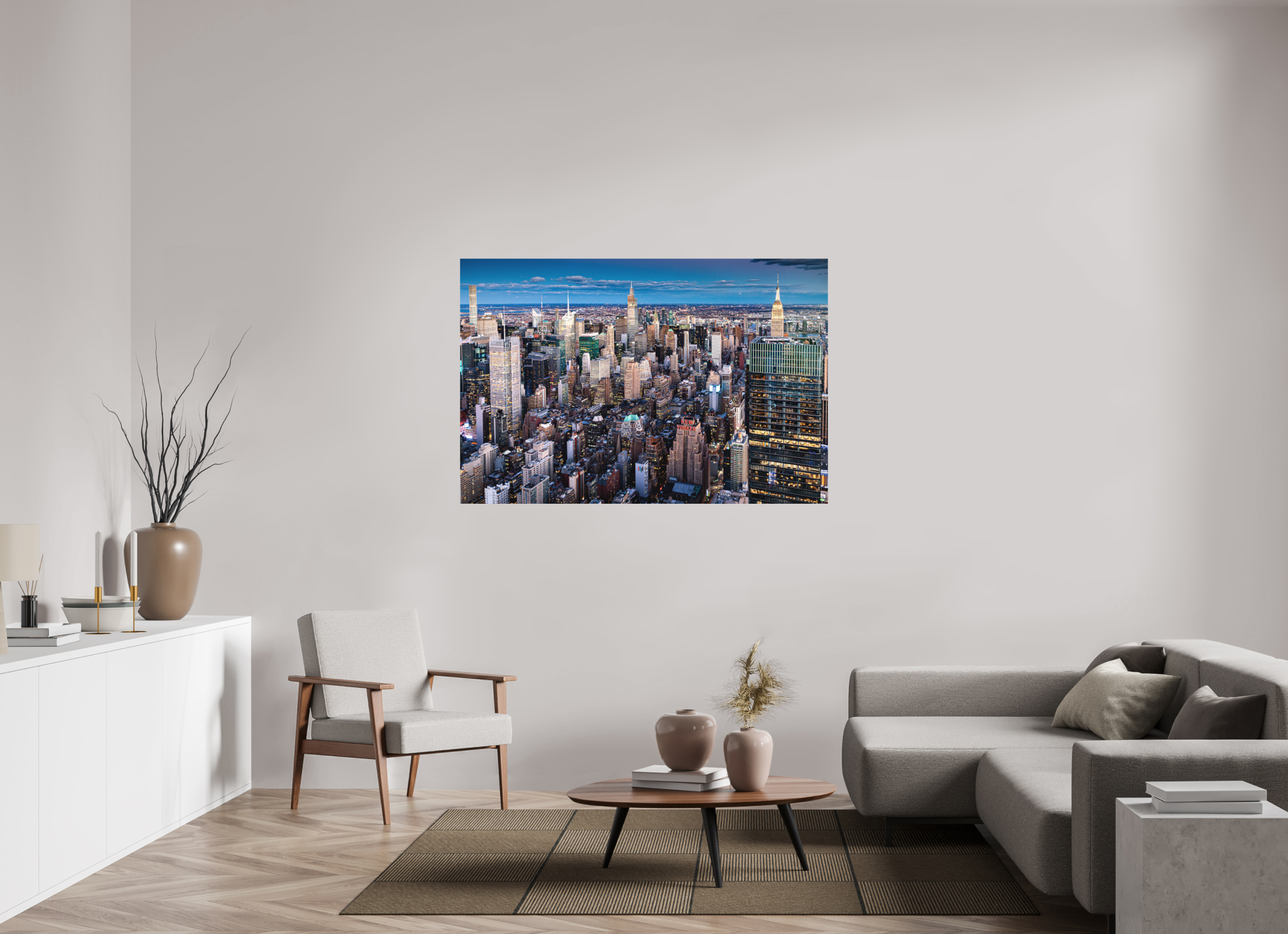 150 x 100 cm, Photo print Matt on Alu Dibond NYC by night 2