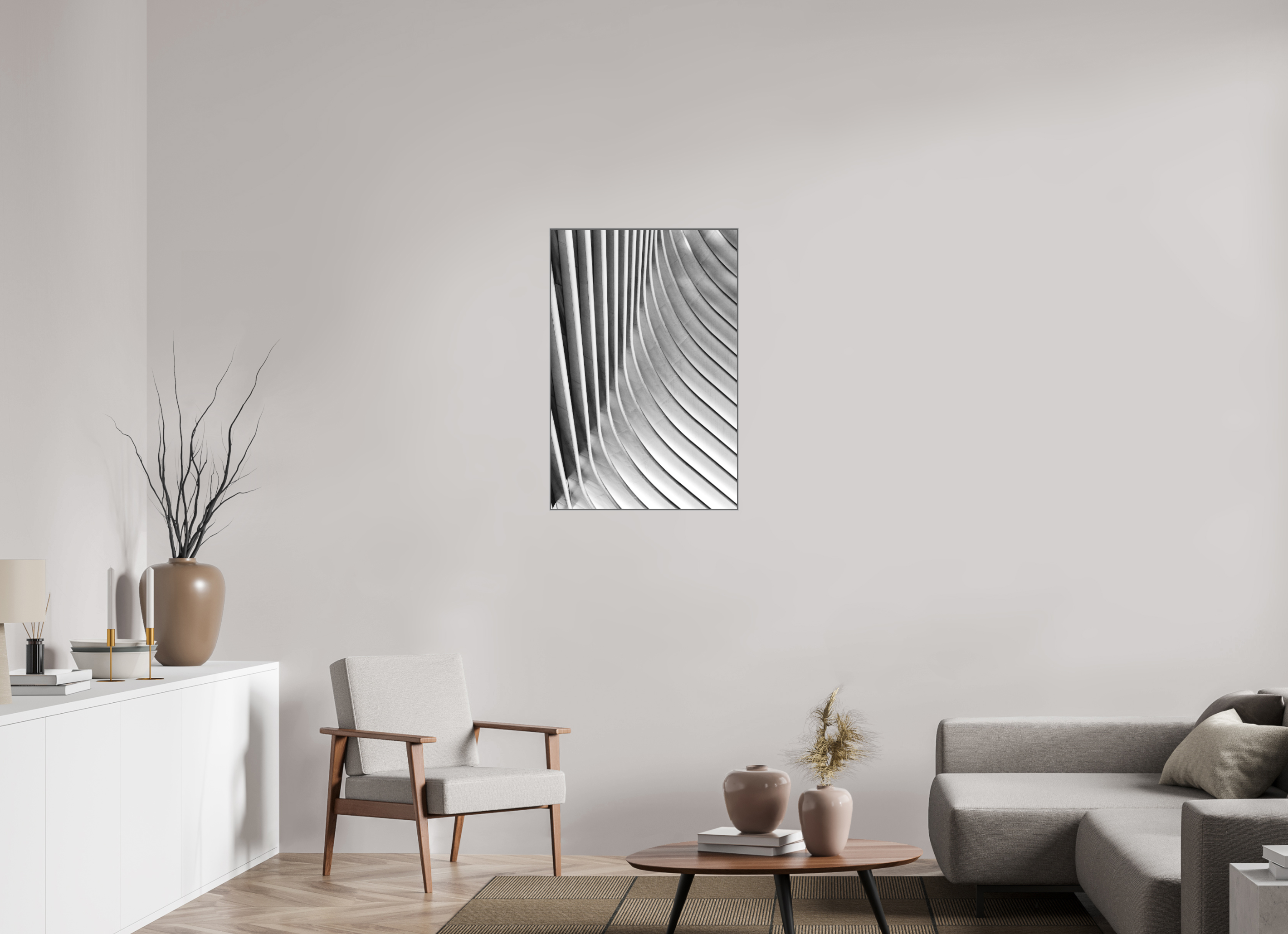 60 x 90 cm, Acrylic matt 2mm - Alu American case 25mm - silver Oculus, Ground Zero Station 3