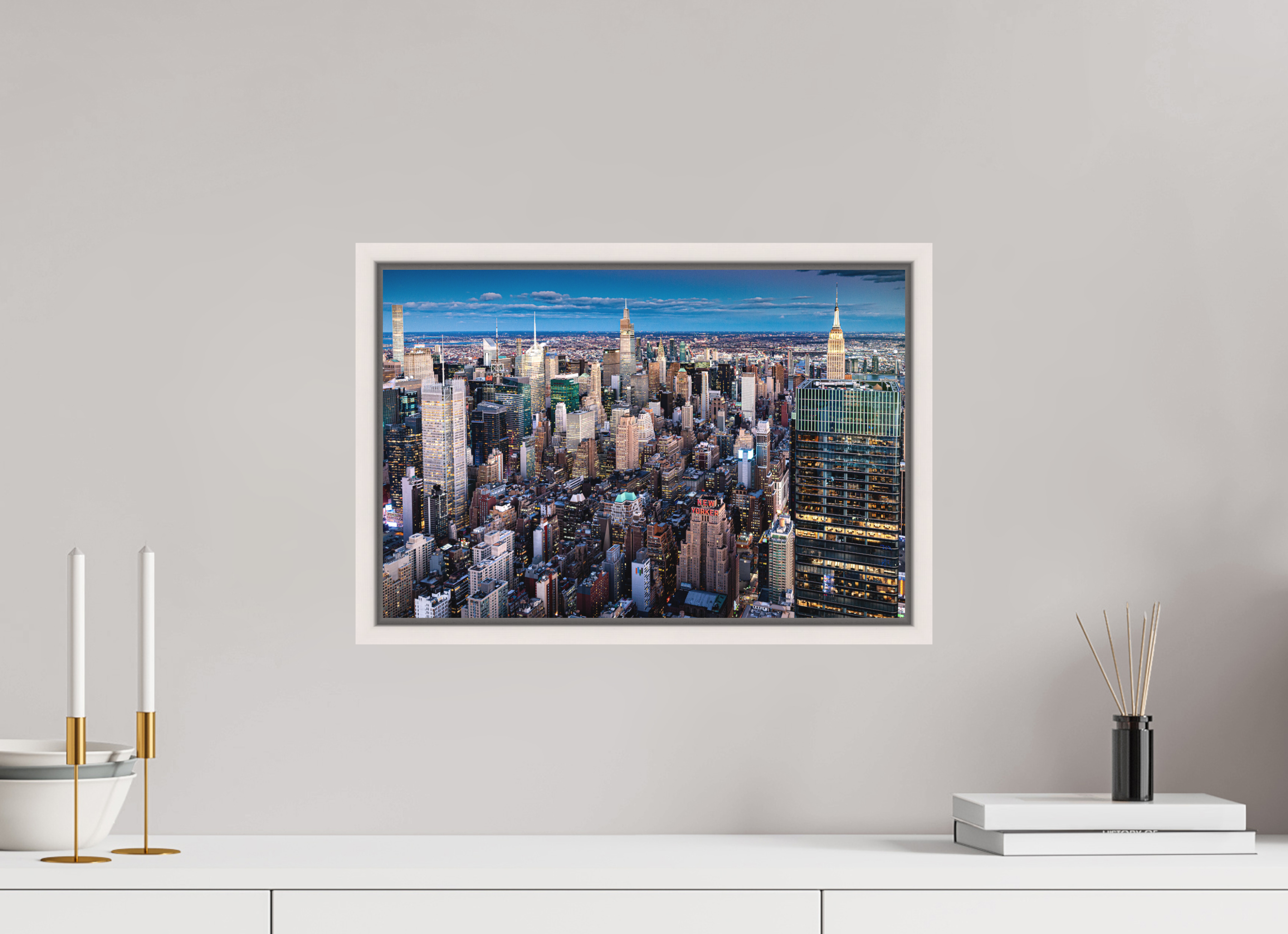 45 x 30 cm, Fine Art Print - Infinity Rag Photo 2 - Ame case 15mm - mapple white NYC by night 2