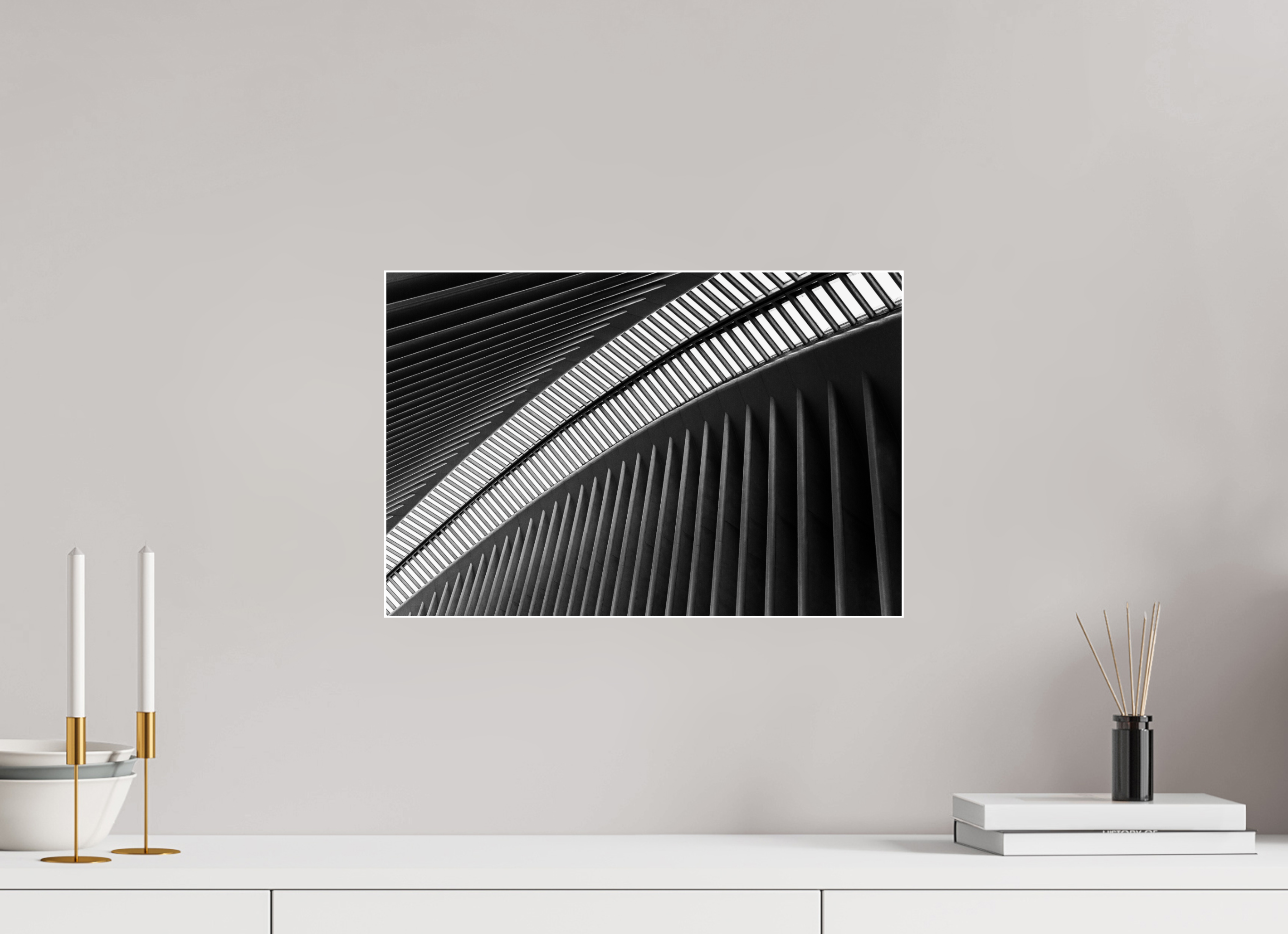 45 x 30 cm, Acrylic glossy 2mm - Alu Slime Frame - white Oculus - Ground Zero