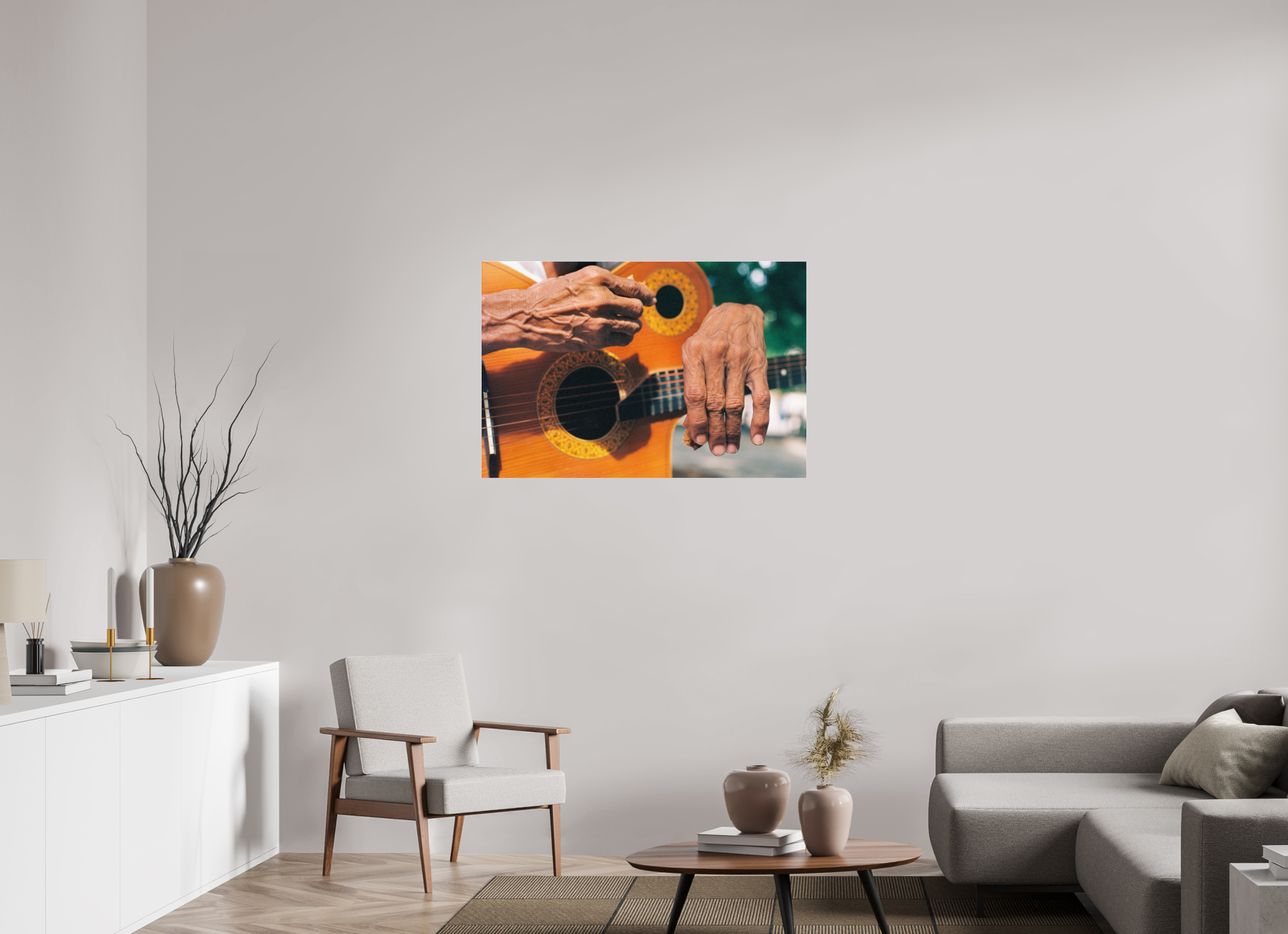 105 x 70 cm, Acrylic glossy 2mm Cuban Street Guitarist