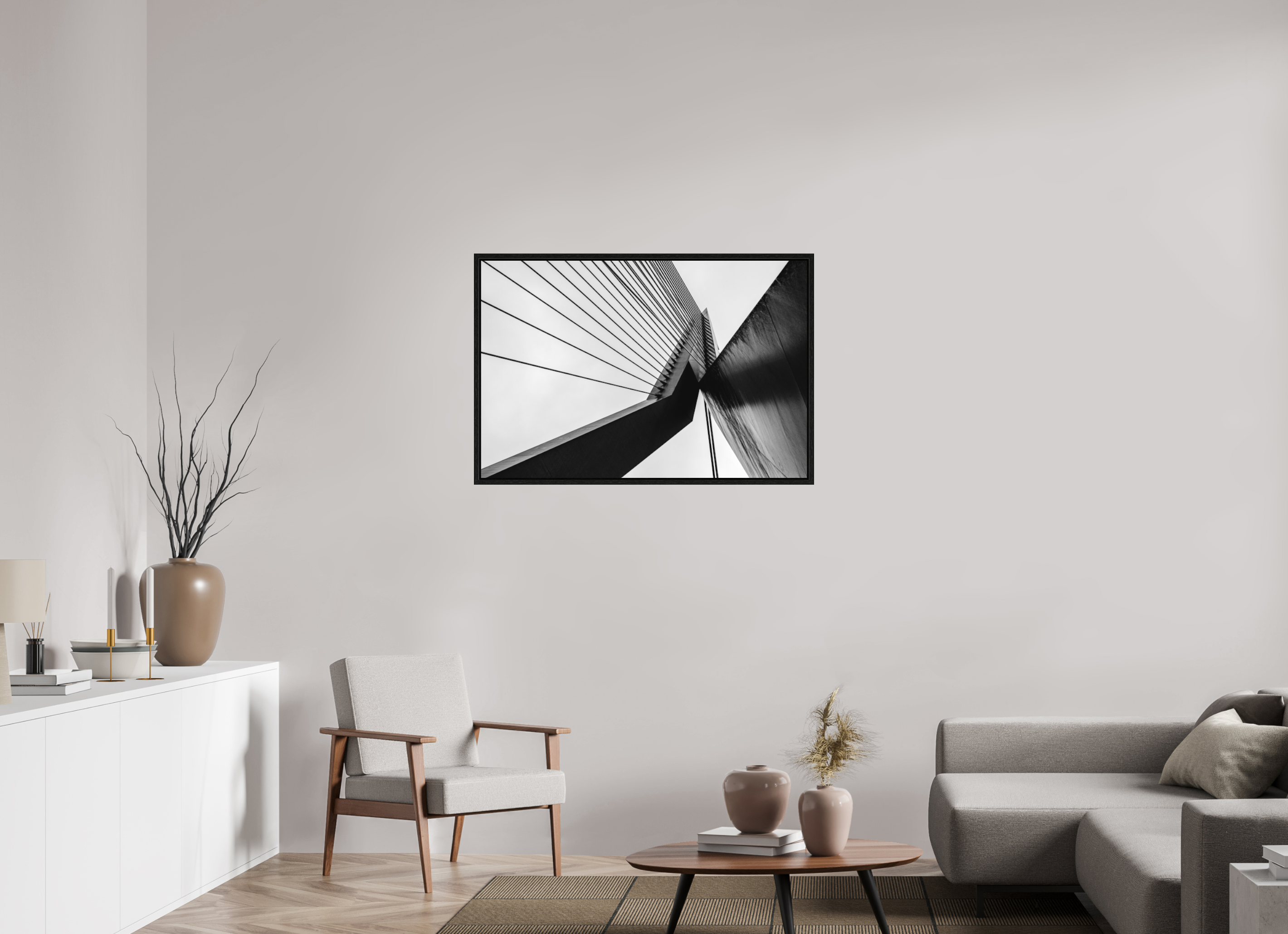 105 x 70 cm, Fine Art Print - Infinity Rag Photo 2 - Ame case 15mm - oak black Triangle