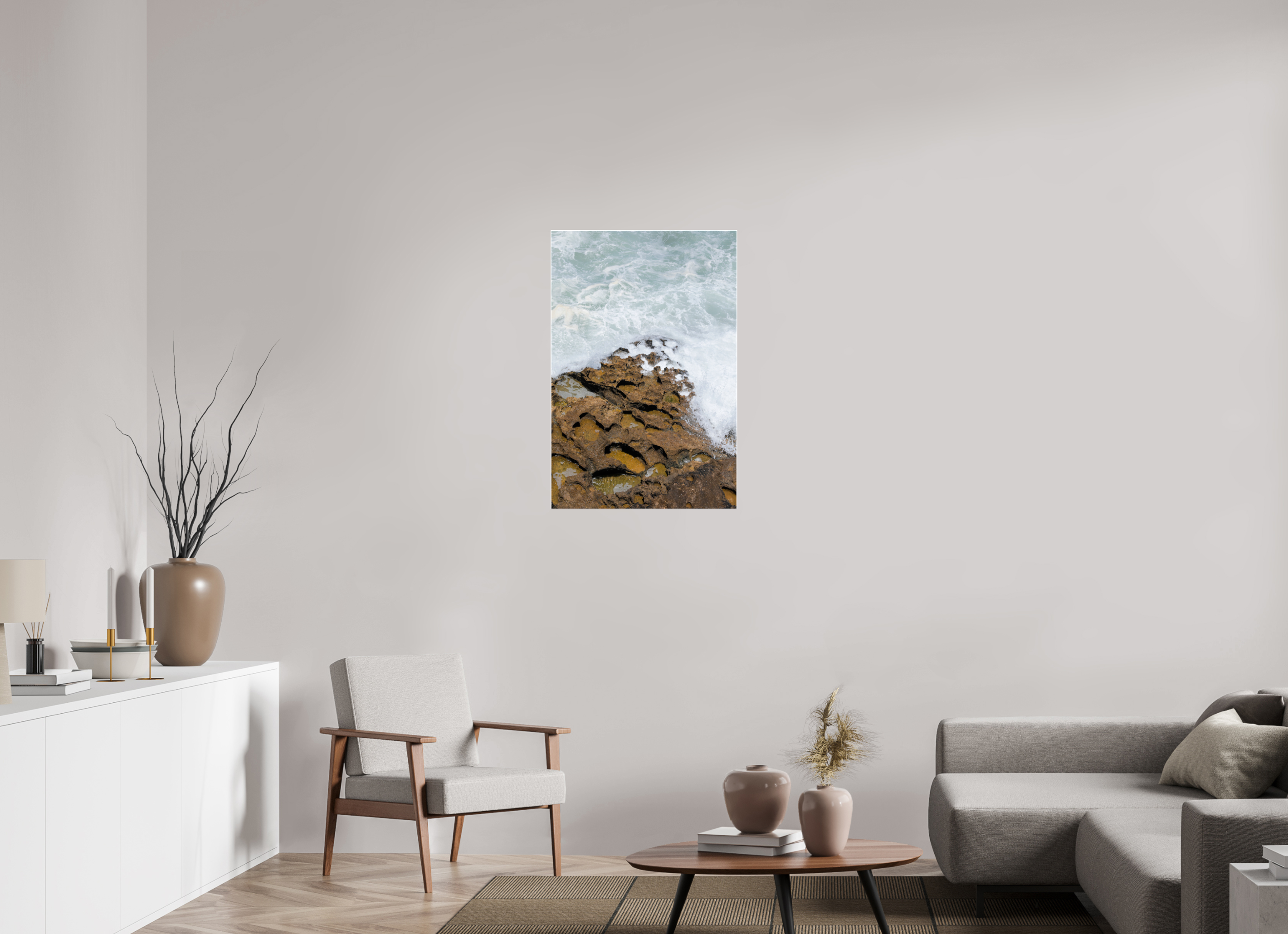60 x 90 cm, Acrylic glossy 2mm - Alu Slime Frame - white Earth & Sea (Kopie)